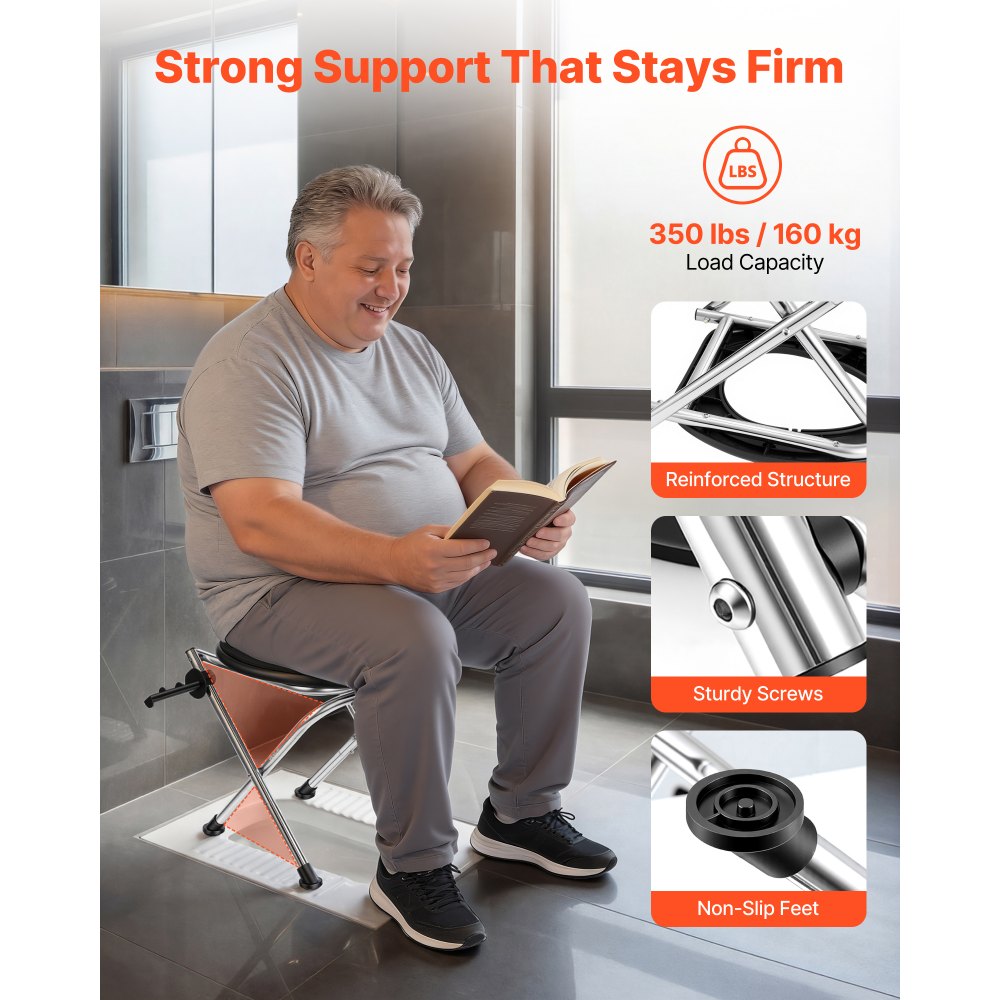 Φορητή τουαλέτα VEVOR για κάμπινγκ, χωρητικότητας 160 kg, πτυσσόμενη τουαλέτα ταξιδιού από ανοξείδωτο ατσάλι με μαλακό κάθισμα για ενήλικες, κατάλληλη για οδηγούς φορτηγών, ταξίδια με τροχόσπιτα, κάμπινγκ, οδικά ταξίδια, χρήση σε εξωτερικούς χώρους Φορητή τουαλέτα VEVOR για κάμπινγκ, χωρητικότητας 160 kg, πτυσσόμενη τουαλέτα ταξιδιού από ανοξείδωτο ατσάλι με μαλακό κάθισμα για ενήλικες, κατάλληλη για οδηγούς φορτηγών, ταξίδια με τροχόσπιτα, κάμπινγκ, οδικά ταξίδια, χρήση σε εξωτερικούς χώρους