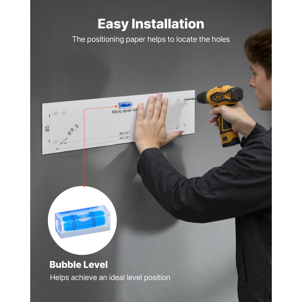 Ράφια τοίχου γκαράζ VEVOR 2 επιπέδων βαρέως τύπου, ατσάλινη μονάδα ραφιών τοίχου 610 x 1219 mm με γάντζους, μεταλλική πλωτή βάση αποθήκευσης 610 x 1219 mm ανά ράφι για γκαράζ, συνολική χωρητικότητα βάρους 227 kg Ράφια τοίχου γκαράζ VEVOR 2 επιπέδων βαρέως τύπου, ατσάλινη μονάδα ραφιών τοίχου 610 x 1219 mm με γάντζους, μεταλλική πλωτή βάση αποθήκευσης 610 x 1219 mm ανά ράφι για γκαράζ, συνολική χωρητικότητα βάρους 227 kg