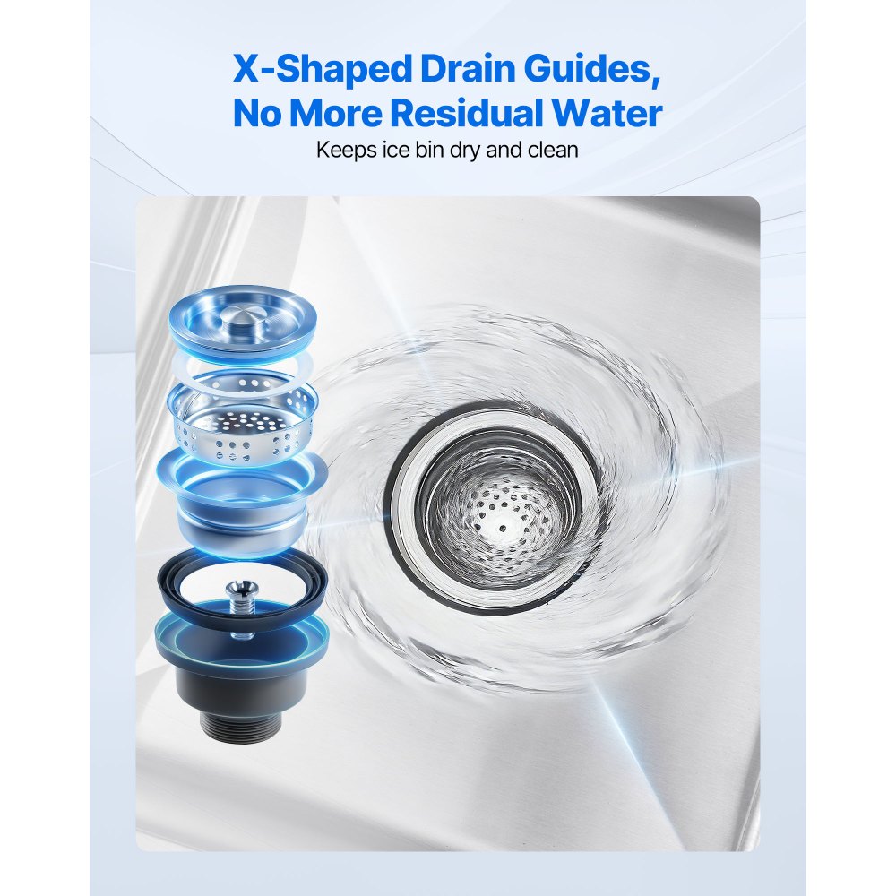 Κάδος πάγου VEVOR Commercial, μέγιστη χωρητικότητα 46,7 L, ψυγείο πάγου από ανοξείδωτο ατσάλι 455 x 455 x 850 mm με συρόμενο καπάκι και θήκες για μπουκάλια, ψυγείο-καρότσι για κοκτέιλ για μπαρ, εστιατόριο, παμπ, με πιστοποίηση NSF Κάδος πάγου VEVOR Commercial, μέγιστη χωρητικότητα 46,7 L, ψυγείο πάγου από ανοξείδωτο ατσάλι 455 x 455 x 850 mm με συρόμενο καπάκι και θήκες για μπουκάλια, ψυγείο-καρότσι για κοκτέιλ για μπαρ, εστιατόριο, παμπ, με πιστοποίηση NSF