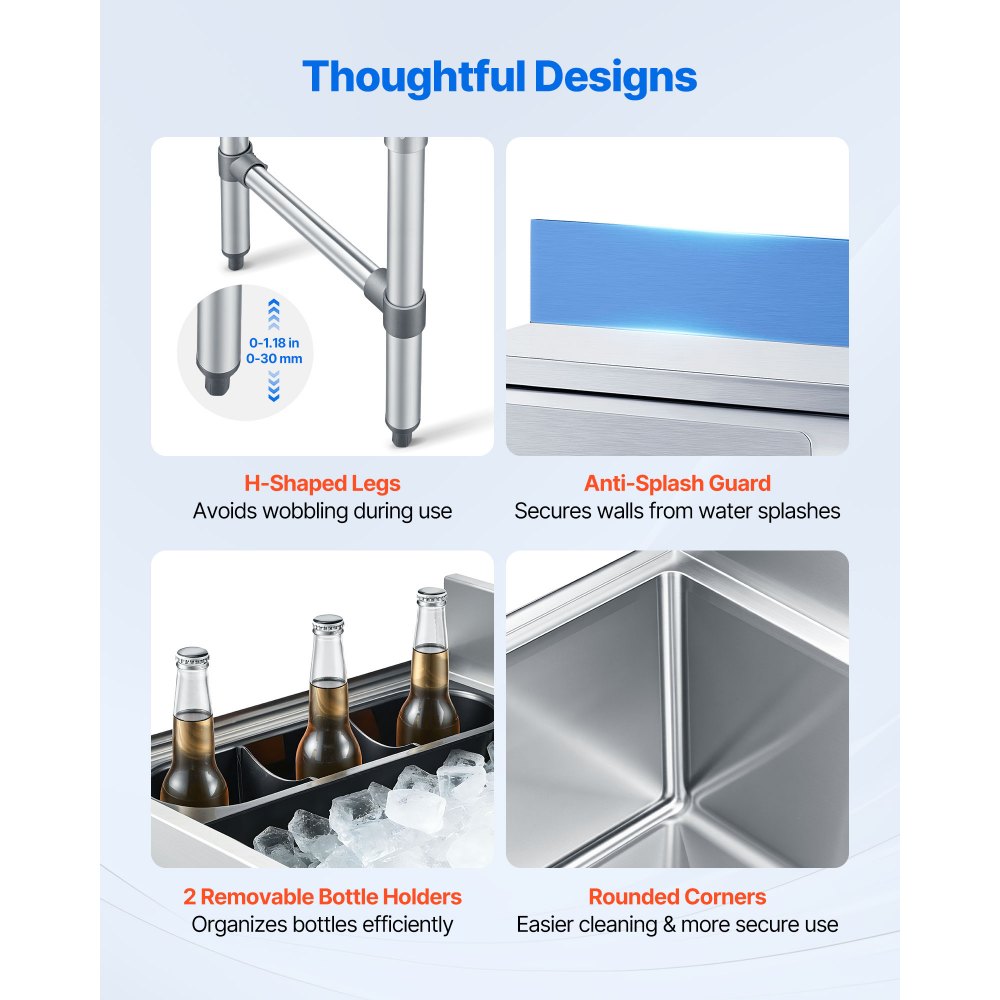 Κάδος πάγου VEVOR Commercial, μέγιστη χωρητικότητα 46,7 L, ψυγείο πάγου από ανοξείδωτο ατσάλι 455 x 455 x 850 mm με συρόμενο καπάκι και θήκες για μπουκάλια, ψυγείο-καρότσι για κοκτέιλ για μπαρ, εστιατόριο, παμπ, με πιστοποίηση NSF Κάδος πάγου VEVOR Commercial, μέγιστη χωρητικότητα 46,7 L, ψυγείο πάγου από ανοξείδωτο ατσάλι 455 x 455 x 850 mm με συρόμενο καπάκι και θήκες για μπουκάλια, ψυγείο-καρότσι για κοκτέιλ για μπαρ, εστιατόριο, παμπ, με πιστοποίηση NSF