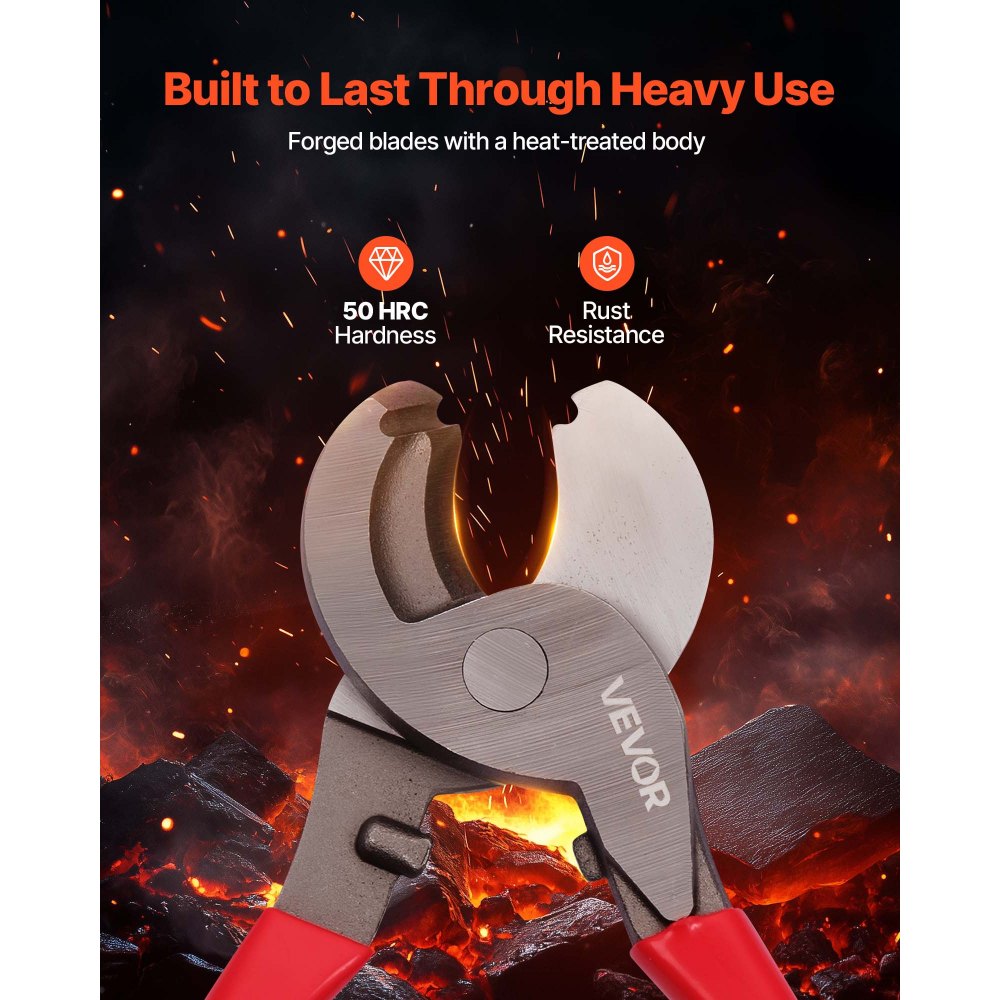 Κόφτης καλωδίων υψηλής μόχλευσης VEVOR, συμπαγής 235 mm, σφυρήλατες λεπίδες και λαβές με επίστρωση PVC, πένσα κοπής καλωδίων βαρέως τύπου για αλουμίνιο 4/0 AWG, μαλακό χαλκό 2/0 AWG και καλώδιο επικοινωνίας 100 ζευγών 24AWG Κόφτης καλωδίων υψηλής μόχλευσης VEVOR, συμπαγής 235 mm, σφυρήλατες λεπίδες και λαβές με επίστρωση PVC, πένσα κοπής καλωδίων βαρέως τύπου για αλουμίνιο 4/0 AWG, μαλακό χαλκό 2/0 AWG και καλώδιο επικοινωνίας 100 ζευγών 24AWG