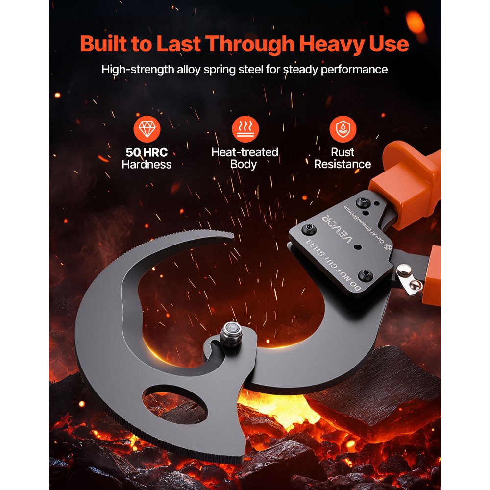 Κόφτης καλωδίων με καστάνια VEVOR, λεπίδες από ελατήριο χάλυβα με λαβές με επίστρωση PVC, κουμπί γρήγορης απελευθέρωσης, κόφτης καλωδίων με καστάνια βαρέως τύπου για κοπή καλωδίων χαλκού και αλουμινίου έως 1000 MCM / 500 mm² Κόφτης καλωδίων με καστάνια VEVOR, λεπίδες από ελατήριο χάλυβα με λαβές με επίστρωση PVC, κουμπί γρήγορης απελευθέρωσης, κόφτης καλωδίων με καστάνια βαρέως τύπου για κοπή καλωδίων χαλκού και αλουμινίου έως 1000 MCM / 500 mm²