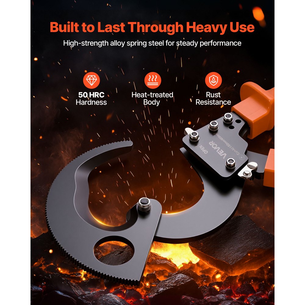 Κόφτης καλωδίων με καστάνια VEVOR, λεπίδες από ελατήριο χάλυβα με λαβές με επίστρωση PVC, κουμπί γρήγορης απελευθέρωσης, κόφτης καλωδίων με καστάνια βαρέως τύπου για κοπή καλωδίων χαλκού και αλουμινίου έως 800 MCM / 400 mm² Κόφτης καλωδίων με καστάνια VEVOR, λεπίδες από ελατήριο χάλυβα με λαβές με επίστρωση PVC, κουμπί γρήγορης απελευθέρωσης, κόφτης καλωδίων με καστάνια βαρέως τύπου για κοπή καλωδίων χαλκού και αλουμινίου έως 800 MCM / 400 mm²