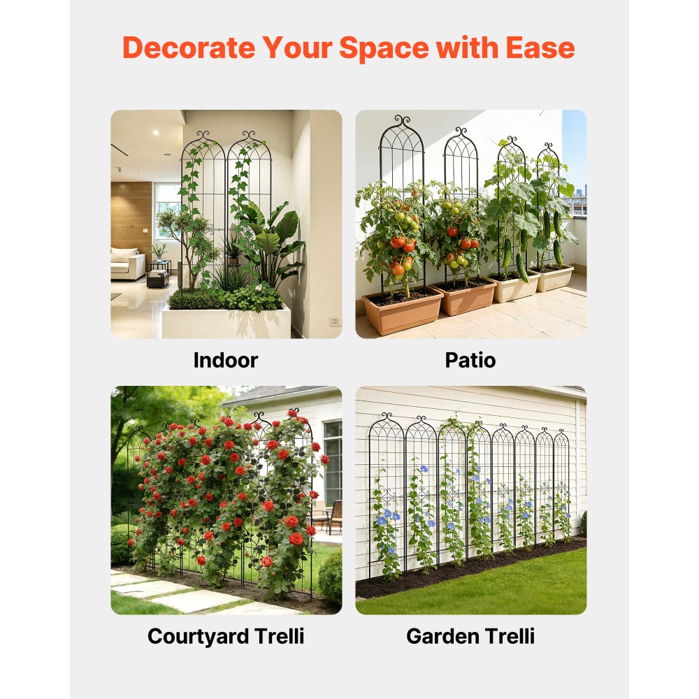 Πλέγμα Κήπου VEVOR, Πλέγμα Τριανταφυλλιάς 220 x 52,5 cm, Συσκευασία 4 Πλέγματα Τριανταφυλλιάς για Λουλούδια Κήπου με Φινίρισμα Ηλεκτροστατικής Βαφής & Βολικό Σχεδιασμό Κλειδώματος, Πλέγματα Στήριξης Φυτών για Λουλούδια, Λαχανικά, Τριαντάφυλλα Πλέγμα Κήπου VEVOR, Πλέγμα Τριανταφυλλιάς 220 x 52,5 cm, Συσκευασία 4 Πλέγματα Τριανταφυλλιάς για Λουλούδια Κήπου με Φινίρισμα Ηλεκτροστατικής Βαφής & Βολικό Σχεδιασμό Κλειδώματος, Πλέγματα Στήριξης Φυτών για Λουλούδια, Λαχανικά, Τριαντάφυλλα