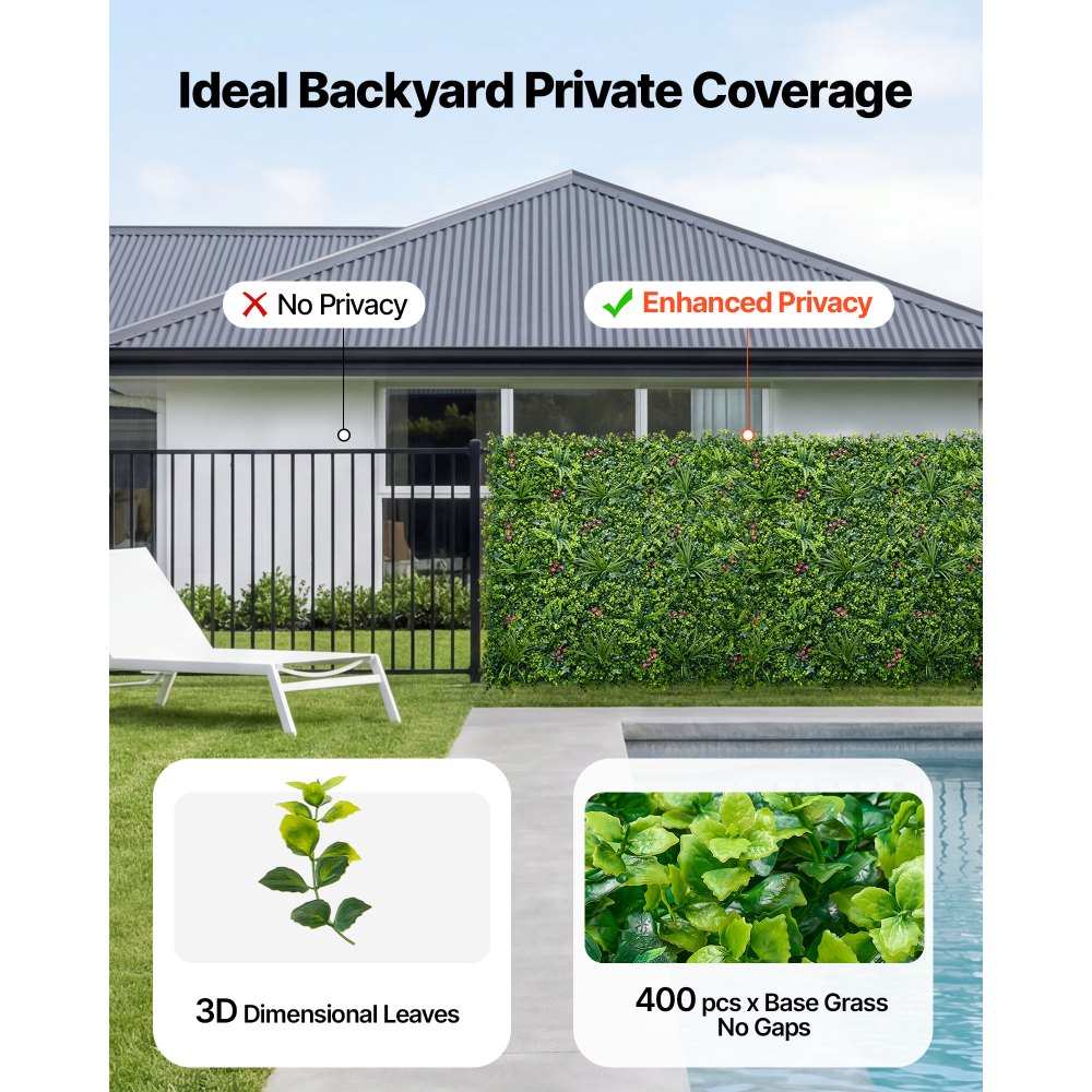 Τεχνητό τοίχο φυτών VEVOR, 12 τεμάχια τεχνητά πάνελ πυξαριού 50,8 x 50,8 cm, προστασία από τον ήλιο, φόντο πρασίνου, φράχτης προστασίας από τον ήλιο, οθόνη τοίχου με ψεύτικο γρασίδι για γάμο, εσωτερικός, εξωτερικός κήπος, αυλή Τεχνητό τοίχο φυτών VEVOR, 12 τεμάχια τεχνητά πάνελ πυξαριού 50,8 x 50,8 cm, προστασία από τον ήλιο, φόντο πρασίνου, φράχτης προστασίας από τον ήλιο, οθόνη τοίχου με ψεύτικο γρασίδι για γάμο, εσωτερικός, εξωτερικός κήπος, αυλή