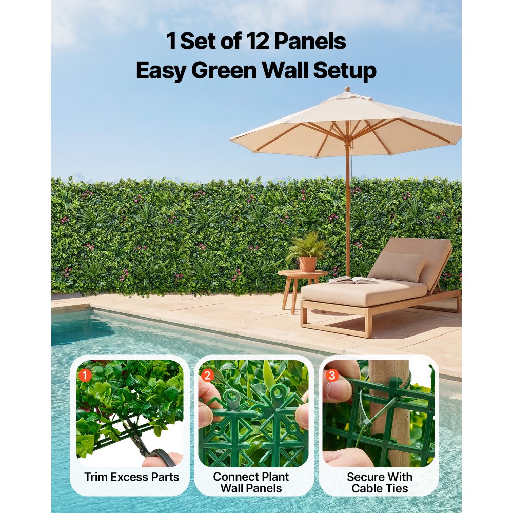Τεχνητό τοίχο φυτών VEVOR, 12 τεμάχια τεχνητά πάνελ πυξαριού 50,8 x 50,8 cm, προστασία από τον ήλιο, φόντο πρασίνου, φράχτης προστασίας από τον ήλιο, οθόνη τοίχου με ψεύτικο γρασίδι για γάμο, εσωτερικός, εξωτερικός κήπος, αυλή Τεχνητό τοίχο φυτών VEVOR, 12 τεμάχια τεχνητά πάνελ πυξαριού 50,8 x 50,8 cm, προστασία από τον ήλιο, φόντο πρασίνου, φράχτης προστασίας από τον ήλιο, οθόνη τοίχου με ψεύτικο γρασίδι για γάμο, εσωτερικός, εξωτερικός κήπος, αυλή