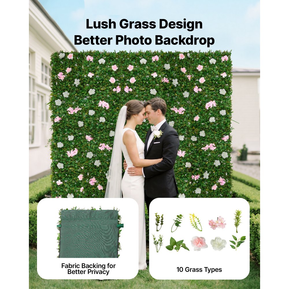 VEVOR Τεχνητό Πολυτελές Φόντο Τοίχου με Λουλούδια, 2 τεμάχια, Κάθε Πάνελ 61 x 243,8 cm, Υπέροχο Τρισδιάστατο Φόντο από Μεταξωτά Λουλούδια Φιλικό προς τα Κατοικίδια, Εύκολη Εγκατάσταση Πάνελ Τοίχου με Λουλούδια για Γάμο, Εκδήλωση, Πάρτι, Διακόσμηση Σπιτιού VEVOR Τεχνητό Πολυτελές Φόντο Τοίχου με Λουλούδια, 2 τεμάχια, Κάθε Πάνελ 61 x 243,8 cm, Υπέροχο Τρισδιάστατο Φόντο από Μεταξωτά Λουλούδια Φιλικό προς τα Κατοικίδια, Εύκολη Εγκατάσταση Πάνελ Τοίχου με Λουλούδια για Γάμο, Εκδήλωση, Πάρτι, Διακόσμηση Σπιτιού