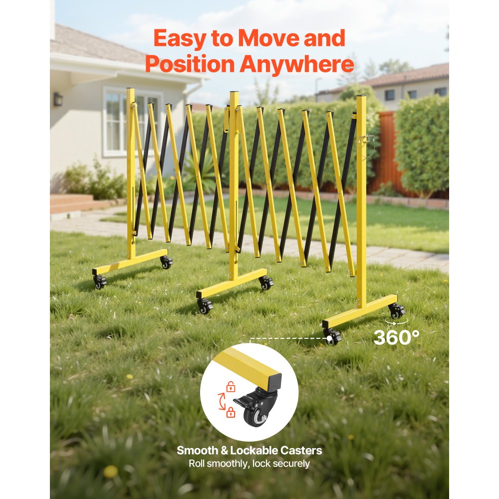 Διπλά επεκτάσιμα οδοφράγματα VEVOR, βιομηχανικά φράγματα ασφαλείας 5,46 μ., εύκαμπτο κινητό οδοφράγμα με τροχούς κλειδώματος, φορητή πτυσσόμενη πύλη ασφαλείας μεταλλική περίφραξη κυκλοφορίας για ανελκυστήρα αποθήκης δρόμου Διπλά επεκτάσιμα οδοφράγματα VEVOR, βιομηχανικά φράγματα ασφαλείας 5,46 μ., εύκαμπτο κινητό οδοφράγμα με τροχούς κλειδώματος, φορητή πτυσσόμενη πύλη ασφαλείας μεταλλική περίφραξη κυκλοφορίας για ανελκυστήρα αποθήκης δρόμου