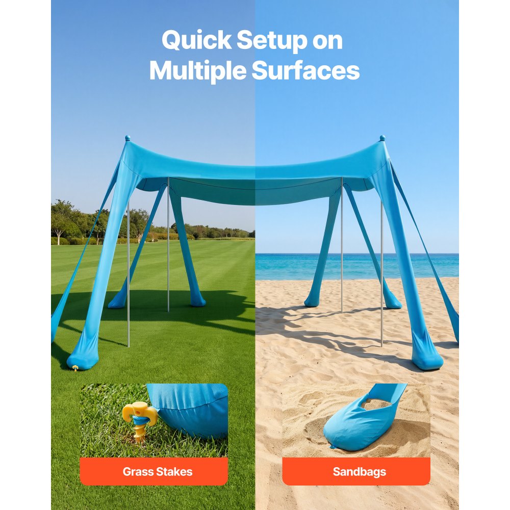 Σκηνή παραλίας VEVOR, προστασία από τον ήλιο UPF50+, ύψος 2 μ., 3x3 μ., εύκολα αναδιπλούμενο στέγαστρο παραλίας με σακούλες άμμου, μπατόν σταθερότητας, φτυάρια άμμου, φορητό σκίαστρο για οικογενειακές εξόδους, κάμπινγκ, ψάρεμα, μπλε Σκηνή παραλίας VEVOR, προστασία από τον ήλιο UPF50+, ύψος 2 μ., 3x3 μ., εύκολα αναδιπλούμενο στέγαστρο παραλίας με σακούλες άμμου, μπατόν σταθερότητας, φτυάρια άμμου, φορητό σκίαστρο για οικογενειακές εξόδους, κάμπινγκ, ψάρεμα, μπλε