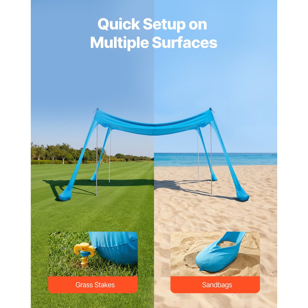 Σκηνή παραλίας VEVOR, προστασία από τον ήλιο UPF50+, ύψος 2 μ., 3 x 3 μ., εύκολα αναδιπλούμενο στέγαστρο παραλίας με 4 σακούλες άμμου, ραβδιά σταθερότητας, φτυάρια άμμου, φορητή σκίαση για οικογενειακές εξόδους, κάμπινγκ, ψάρεμα Σκηνή παραλίας VEVOR, προστασία από τον ήλιο UPF50+, ύψος 2 μ., 3 x 3 μ., εύκολα αναδιπλούμενο στέγαστρο παραλίας με 4 σακούλες άμμου, ραβδιά σταθερότητας, φτυάρια άμμου, φορητή σκίαση για οικογενειακές εξόδους, κάμπινγκ, ψάρεμα