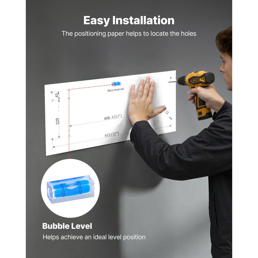 Ράφια τοίχου γκαράζ VEVOR 2 επιπέδων βαρέως τύπου, ατσάλινη μονάδα ραφιών τοίχου 61 x 122 cm με γάντζους, μεταλλική πλωτή βάση αποθήκευσης 610 x 1219 mm ανά ράφι με συνολική χωρητικότητα βάρους 235 kg, μαύρη Ράφια τοίχου γκαράζ VEVOR 2 επιπέδων βαρέως τύπου, ατσάλινη μονάδα ραφιών τοίχου 61 x 122 cm με γάντζους, μεταλλική πλωτή βάση αποθήκευσης 610 x 1219 mm ανά ράφι με συνολική χωρητικότητα βάρους 235 kg, μαύρη