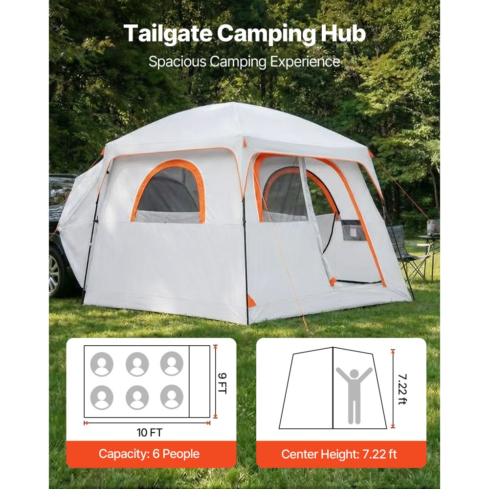 Μεγάλη σκηνή SUV VEVOR για 6 άτομα, σκηνή SUV με πίσω πόρτα 3,05 x 2,74m 3 εποχών με αεριζόμενες πόρτες και παράθυρα με πλέγμα, αδιάβροχες σκηνές αυτοκινήτου διπλής χρήσης PU2000mm για υπαίθρια κατασκήνωση, πεζοπορία Μεγάλη σκηνή SUV VEVOR για 6 άτομα, σκηνή SUV με πίσω πόρτα 3,05 x 2,74m 3 εποχών με αεριζόμενες πόρτες και παράθυρα με πλέγμα, αδιάβροχες σκηνές αυτοκινήτου διπλής χρήσης PU2000mm για υπαίθρια κατασκήνωση, πεζοπορία