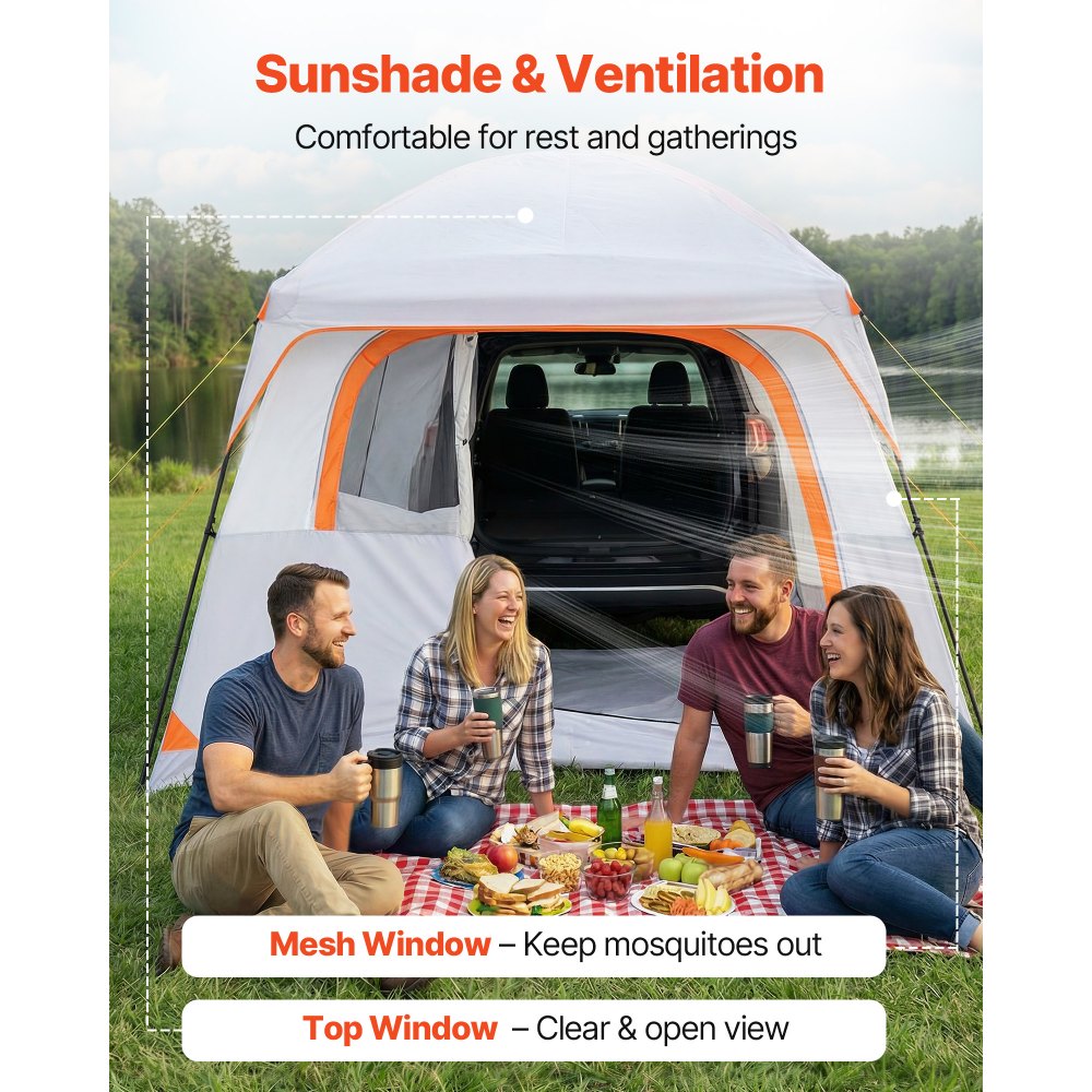 Μεγάλη σκηνή SUV VEVOR για 6 άτομα, σκηνή SUV με πίσω πόρτα 3,05 x 2,74m 3 εποχών με αεριζόμενες πόρτες και παράθυρα με πλέγμα, αδιάβροχες σκηνές αυτοκινήτου διπλής χρήσης PU2000mm για υπαίθρια κατασκήνωση, πεζοπορία Μεγάλη σκηνή SUV VEVOR για 6 άτομα, σκηνή SUV με πίσω πόρτα 3,05 x 2,74m 3 εποχών με αεριζόμενες πόρτες και παράθυρα με πλέγμα, αδιάβροχες σκηνές αυτοκινήτου διπλής χρήσης PU2000mm για υπαίθρια κατασκήνωση, πεζοπορία