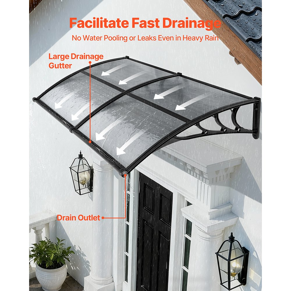 Τέντες VEVOR για Πόρτα Είσοδο, 38 x 78 ίντσες, Τέντες Εξωτερικού Παραθύρου με Αποχέτευση & Βάση ABS, Προστασία από Βροχή, Χιόνι, Αντηλιακή Προστασία, Πολυανθρακικό Στέγαστρο Πόρτας για Βεράντα, Καπνιστό Γκρι Τέντες VEVOR για Πόρτα Είσοδο, 38 x 78 ίντσες, Τέντες Εξωτερικού Παραθύρου με Αποχέτευση & Βάση ABS, Προστασία από Βροχή, Χιόνι, Αντηλιακή Προστασία, Πολυανθρακικό Στέγαστρο Πόρτας για Βεράντα, Καπνιστό Γκρι