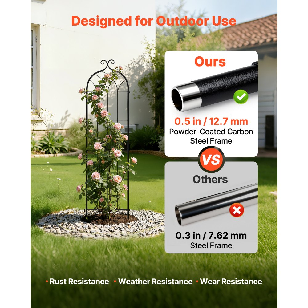 Πλέγμα Κήπου VEVOR, Πλέγμα Τριανταφυλλιάς 152 x 40,5 cm, Συσκευασία 4 Πλέγματα Τριανταφυλλιάς για Λουλούδια Κήπου με Φινίρισμα Ηλεκτροστατικής Βαφής & Βολικό Σχεδιασμό Κλειδώματος, Πλέγματα Στήριξης Φυτών για Λουλούδια, Λαχανικά, Τριαντάφυλλα Πλέγμα Κήπου VEVOR, Πλέγμα Τριανταφυλλιάς 152 x 40,5 cm, Συσκευασία 4 Πλέγματα Τριανταφυλλιάς για Λουλούδια Κήπου με Φινίρισμα Ηλεκτροστατικής Βαφής & Βολικό Σχεδιασμό Κλειδώματος, Πλέγματα Στήριξης Φυτών για Λουλούδια, Λαχανικά, Τριαντάφυλλα
