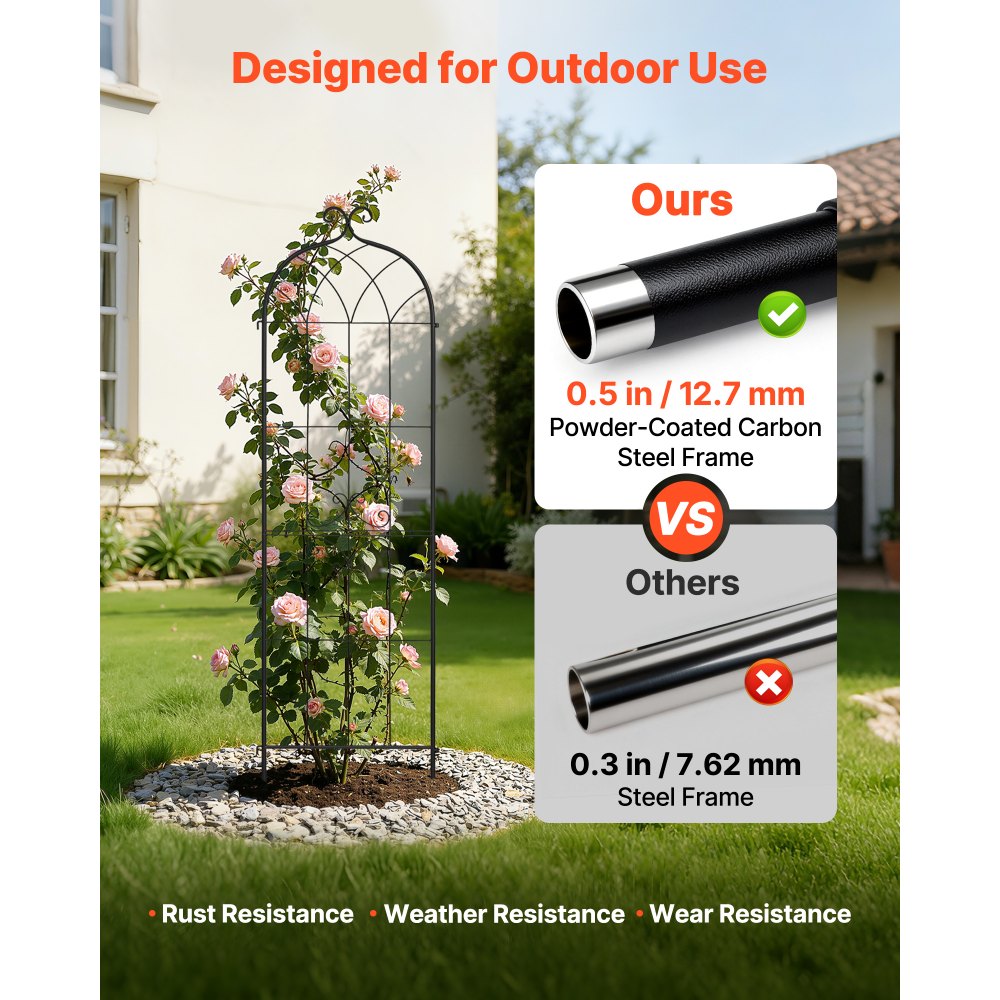 Πλέγμα Κήπου VEVOR, Πλέγμα Τριανταφυλλιάς 180 x 52,5 cm, Συσκευασία 6 Πλέγματα Τριανταφυλλιάς για Λουλούδια Κήπου με Φινίρισμα Ηλεκτροστατικής Βαφής & Βολικό Σχεδιασμό Κλειδώματος, Πλέγματα Στήριξης Φυτών για Λουλούδια, Λαχανικά, Τριαντάφυλλα Πλέγμα Κήπου VEVOR, Πλέγμα Τριανταφυλλιάς 180 x 52,5 cm, Συσκευασία 6 Πλέγματα Τριανταφυλλιάς για Λουλούδια Κήπου με Φινίρισμα Ηλεκτροστατικής Βαφής & Βολικό Σχεδιασμό Κλειδώματος, Πλέγματα Στήριξης Φυτών για Λουλούδια, Λαχανικά, Τριαντάφυλλα