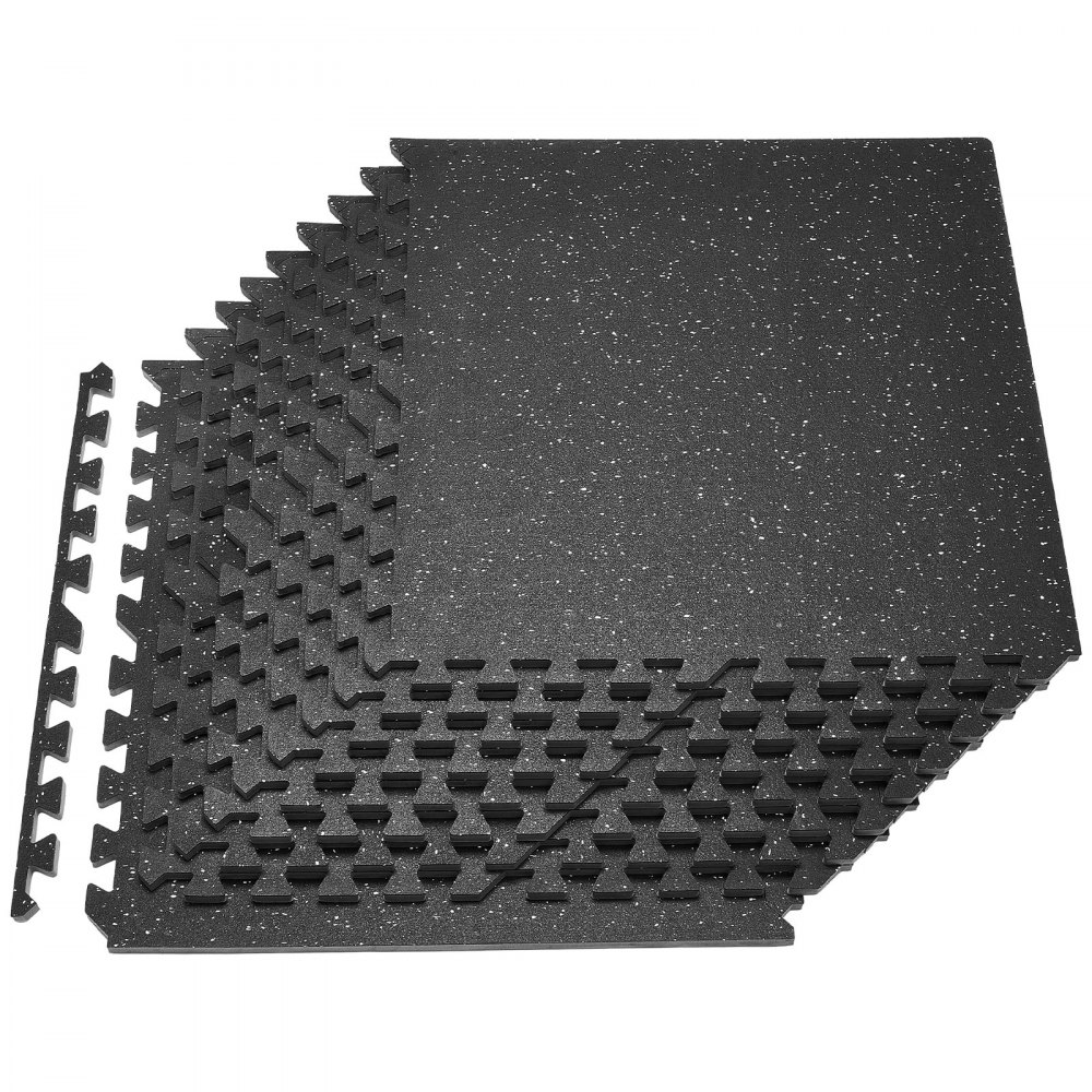 Χαλί άσκησης παζλ VEVOR, 12 τεμάχια χαλάκια εξοπλισμού γυμναστικής, 610 x 610 x 14 mm, Σετ χαλιών αφρού EVA υψηλής πυκνότητας, μαλακά πλακάκια από καουτσούκ που αλληλοσυνδέονται, προστατευτική επένδυση δαπέδου με λευκές κουκκίδες για γυμναστήριο στο σπίτι και γραφείο Χαλί άσκησης παζλ VEVOR, 12 τεμάχια χαλάκια εξοπλισμού γυμναστικής, 610 x 610 x 14 mm, Σετ χαλιών αφρού EVA υψηλής πυκνότητας, μαλακά πλακάκια από καουτσούκ που αλληλοσυνδέονται, προστατευτική επένδυση δαπέδου με λευκές κουκκίδες για γυμναστήριο στο σπίτι και γραφείο