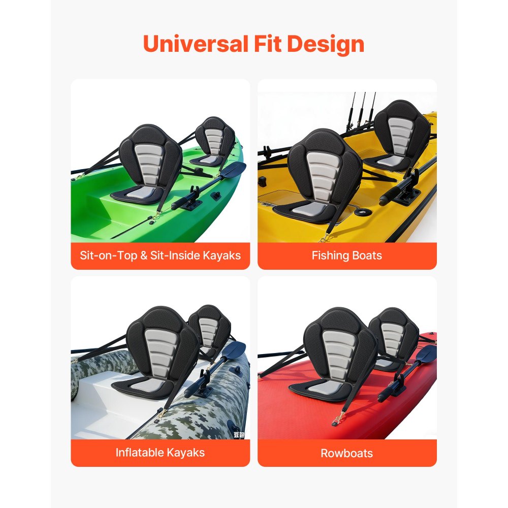 Κάθισμα καγιάκ VEVOR, 2 τεμάχια πάχους 12 mm, Κάθισμα σανίδας γενικής χρήσης με στήριξη πλάτης, Μαλακό μαξιλάρι καθίσματος στην κορυφή με τσάντα αποθήκευσης και ρυθμιζόμενους ιμάντες για SUP, κανό, αλιευτικό σκάφος, φουσκωτό καγιάκ Κάθισμα καγιάκ VEVOR, 2 τεμάχια πάχους 12 mm, Κάθισμα σανίδας γενικής χρήσης με στήριξη πλάτης, Μαλακό μαξιλάρι καθίσματος στην κορυφή με τσάντα αποθήκευσης και ρυθμιζόμενους ιμάντες για SUP, κανό, αλιευτικό σκάφος, φουσκωτό καγιάκ