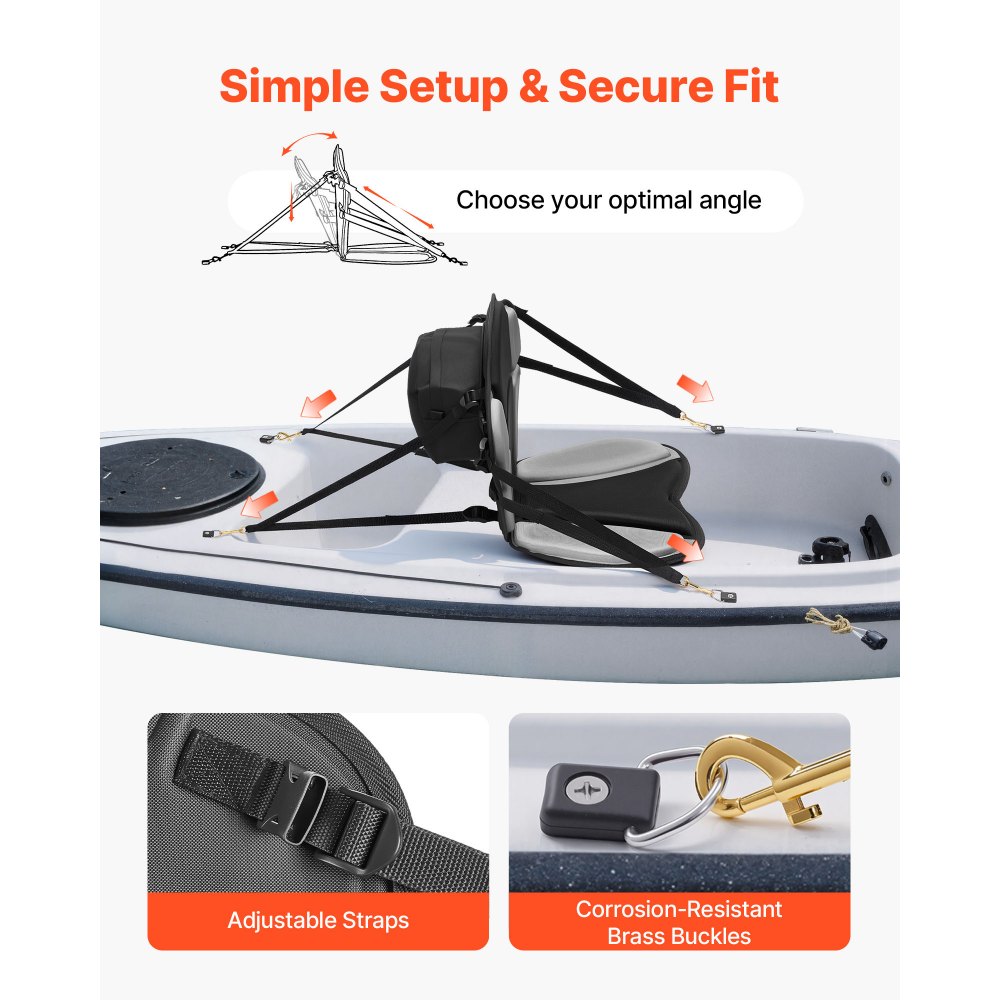 Κάθισμα καγιάκ VEVOR, 1 πακέτο πάχους 31 mm, Κάθισμα σανίδας γενικής χρήσης με στήριξη πλάτης, Μαλακό μαξιλάρι καθίσματος στην κορυφή με τσάντα αποθήκευσης και ρυθμιζόμενους ιμάντες για SUP, καγιάκ ψαρέματος/φουσκωτό, βάρκα με κουπιά Κάθισμα καγιάκ VEVOR, 1 πακέτο πάχους 31 mm, Κάθισμα σανίδας γενικής χρήσης με στήριξη πλάτης, Μαλακό μαξιλάρι καθίσματος στην κορυφή με τσάντα αποθήκευσης και ρυθμιζόμενους ιμάντες για SUP, καγιάκ ψαρέματος/φουσκωτό, βάρκα με κουπιά