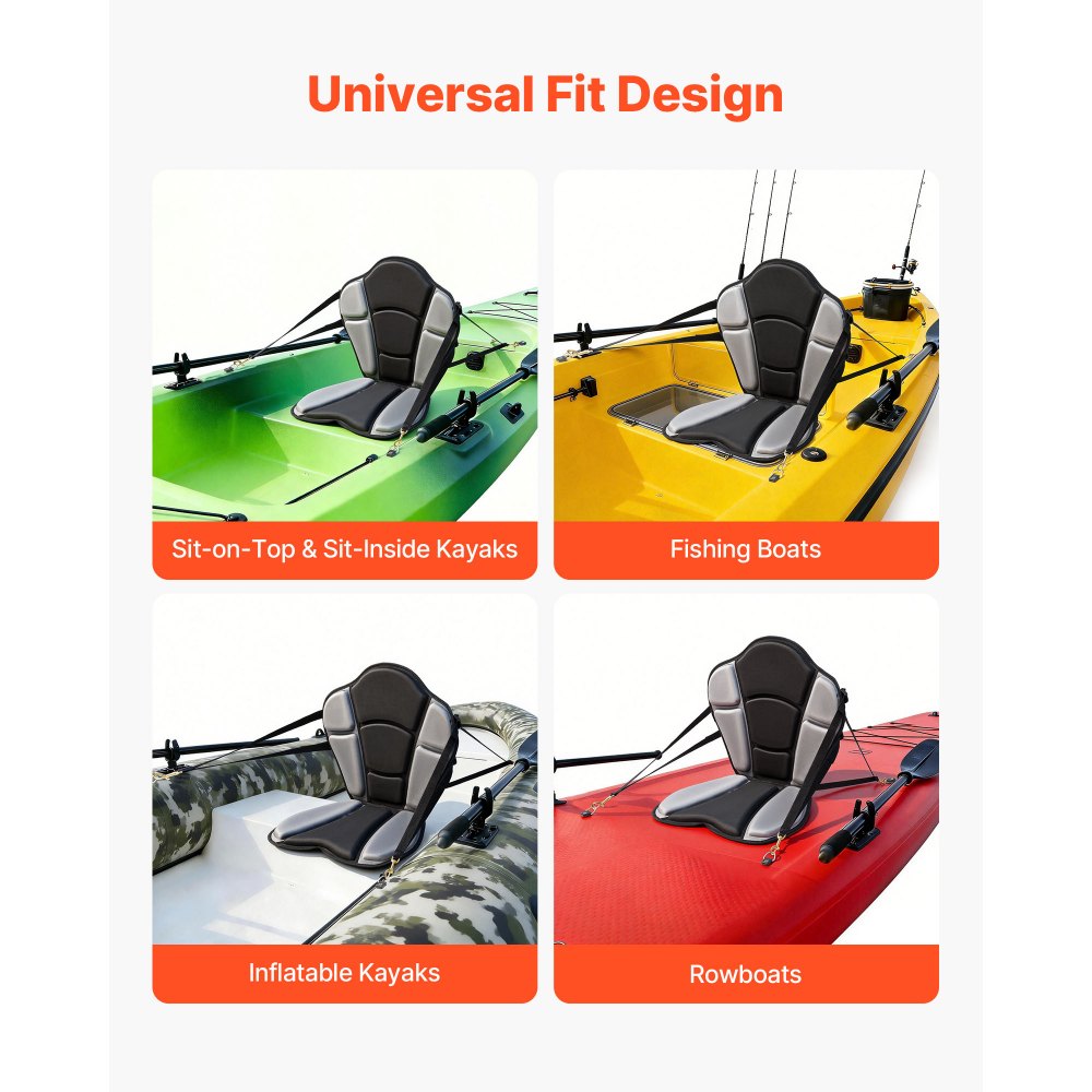 Κάθισμα καγιάκ VEVOR, 1 πακέτο πάχους 31 mm, Κάθισμα σανίδας γενικής χρήσης με στήριξη πλάτης, Μαλακό μαξιλάρι καθίσματος στην κορυφή με τσάντα αποθήκευσης και ρυθμιζόμενους ιμάντες για SUP, καγιάκ ψαρέματος/φουσκωτό, βάρκα με κουπιά Κάθισμα καγιάκ VEVOR, 1 πακέτο πάχους 31 mm, Κάθισμα σανίδας γενικής χρήσης με στήριξη πλάτης, Μαλακό μαξιλάρι καθίσματος στην κορυφή με τσάντα αποθήκευσης και ρυθμιζόμενους ιμάντες για SUP, καγιάκ ψαρέματος/φουσκωτό, βάρκα με κουπιά