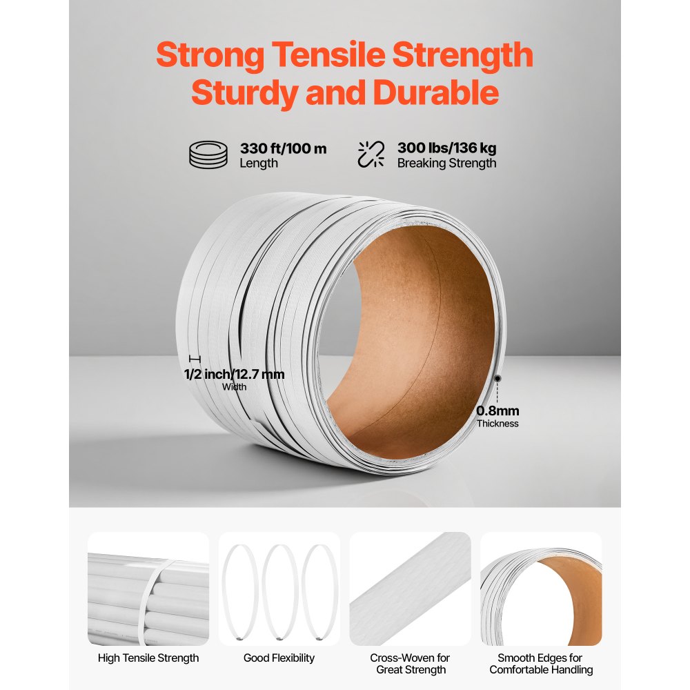 Κιτ δεσίματος ταινίας VEVOR, Εργαλείο σφράγισης ταινίας βαρέως τύπου με ταινία PP μήκους 100 m, 100 μεταλλικές σφραγίδες, Κιτ δεσίματος συσκευασίας παλέτας από πλαστικό χειροκίνητο για αποθήκη/αποστολή/μετακόμιση/σπίτι, πορτοκαλί Κιτ δεσίματος ταινίας VEVOR, Εργαλείο σφράγισης ταινίας βαρέως τύπου με ταινία PP μήκους 100 m, 100 μεταλλικές σφραγίδες, Κιτ δεσίματος συσκευασίας παλέτας από πλαστικό χειροκίνητο για αποθήκη/αποστολή/μετακόμιση/σπίτι, πορτοκαλί