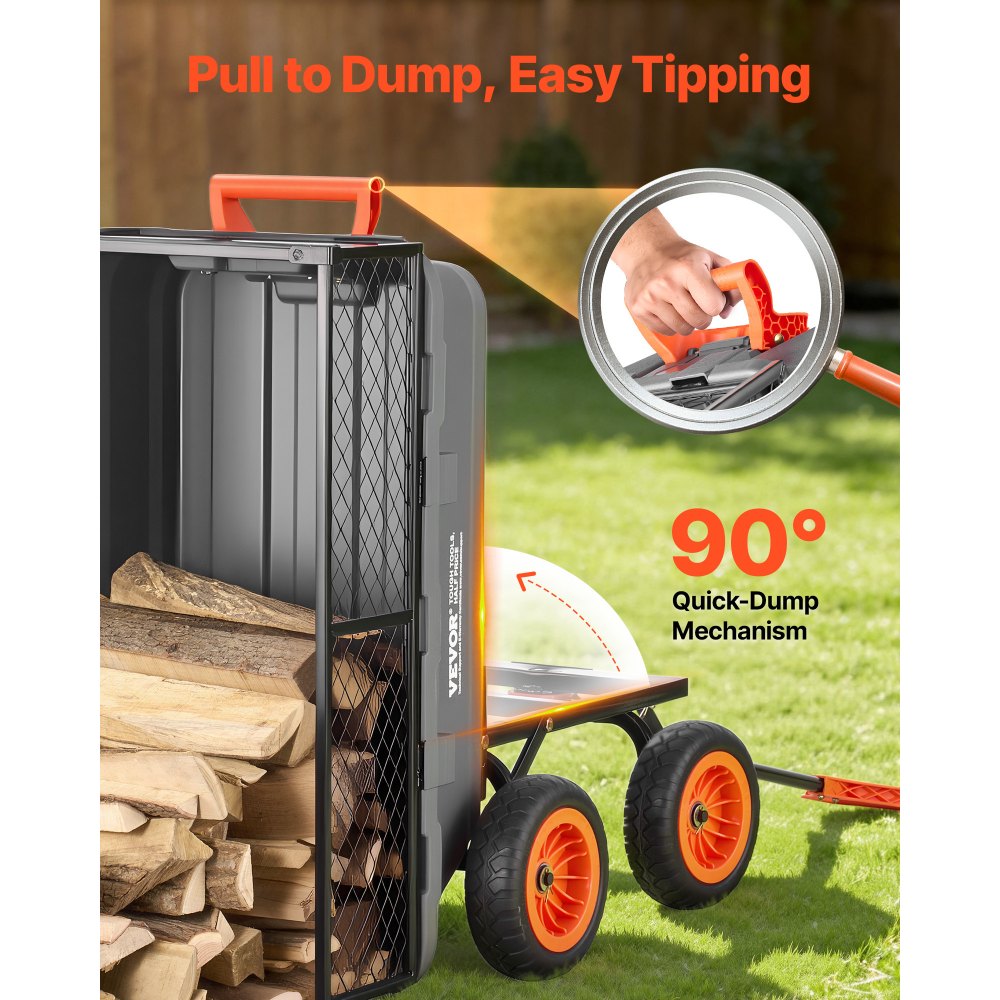 Καρότσι απορριμμάτων κήπου VEVOR, καρότσι πολυαιθυλενίου 362 kg, καρότσια κήπου, καρότσι απορριμμάτων με φράχτη αποθήκευσης, μηχανισμός γρήγορης απορριμματοσυλλογής 90°, περιστρεφόμενοι τροχοί 180°, περιστρεφόμενη λαβή 90°, καρότσι κηπουρικής για φυτά, χώμα, καλλιέργειες Καρότσι απορριμμάτων κήπου VEVOR, καρότσι πολυαιθυλενίου 362 kg, καρότσια κήπου, καρότσι απορριμμάτων με φράχτη αποθήκευσης, μηχανισμός γρήγορης απορριμματοσυλλογής 90°, περιστρεφόμενοι τροχοί 180°, περιστρεφόμενη λαβή 90°, καρότσι κηπουρικής για φυτά, χώμα, καλλιέργειες