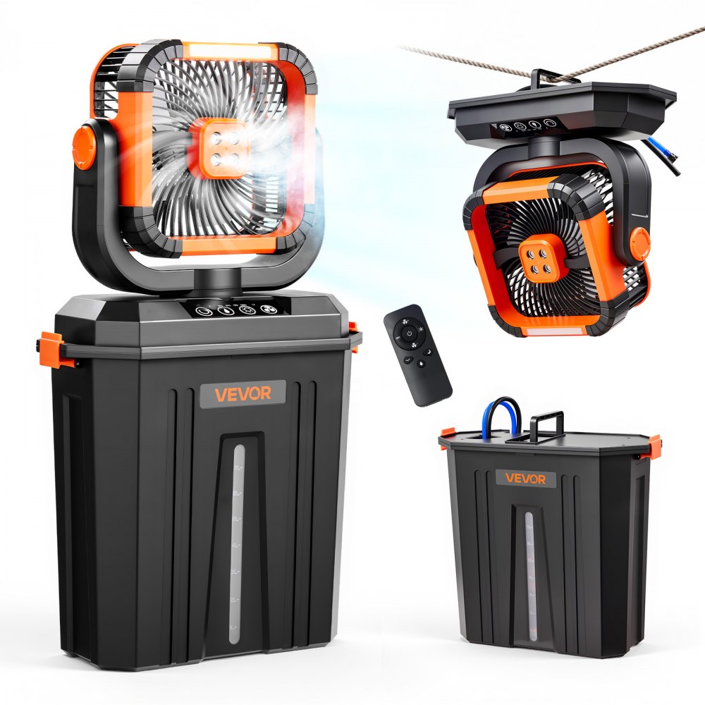 Ανεμιστήρας υδρονέφωσης VEVOR, Ανεμιστήρας υδρονέφωσης 2400RPM για κάμπινγκ με κινητήρα, Ανεμιστήρες Mister Cooling με δεξαμενή νερού 12L, Μπαταρία 20000mAh, 4 ταχύτητες ανέμου και 3 λειτουργίες φωτισμού, Ανεμιστήρες ψύξης νερού για εσωτερικούς, εξωτερικούς χώρους, βεράντες Ανεμιστήρας υδρονέφωσης VEVOR, Ανεμιστήρας υδρονέφωσης 2400RPM για κάμπινγκ με κινητήρα, Ανεμιστήρες Mister Cooling με δεξαμενή νερού 12L, Μπαταρία 20000mAh, 4 ταχύτητες ανέμου και 3 λειτουργίες φωτισμού, Ανεμιστήρες ψύξης νερού για εσωτερικούς, εξωτερικούς χώρους, βεράντες