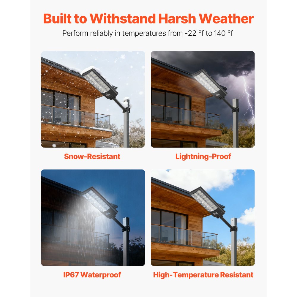 VEVOR 8000W Ηλιακά φώτα δρόμου εξωτερικού χώρου, 450000LM, Φώτα επαγγελματικού χώρου στάθμευσης από το σούρουπο έως την αυγή, Λαμπτήρας ασφαλείας LED πλημμύρας με αισθητήρα κίνησης, Αδιάβροχος εξωτερικός φωτισμός IP67, για αυλή, 2 τεμάχια VEVOR 8000W Ηλιακά φώτα δρόμου εξωτερικού χώρου, 450000LM, Φώτα επαγγελματικού χώρου στάθμευσης από το σούρουπο έως την αυγή, Λαμπτήρας ασφαλείας LED πλημμύρας με αισθητήρα κίνησης, Αδιάβροχος εξωτερικός φωτισμός IP67, για αυλή, 2 τεμάχια