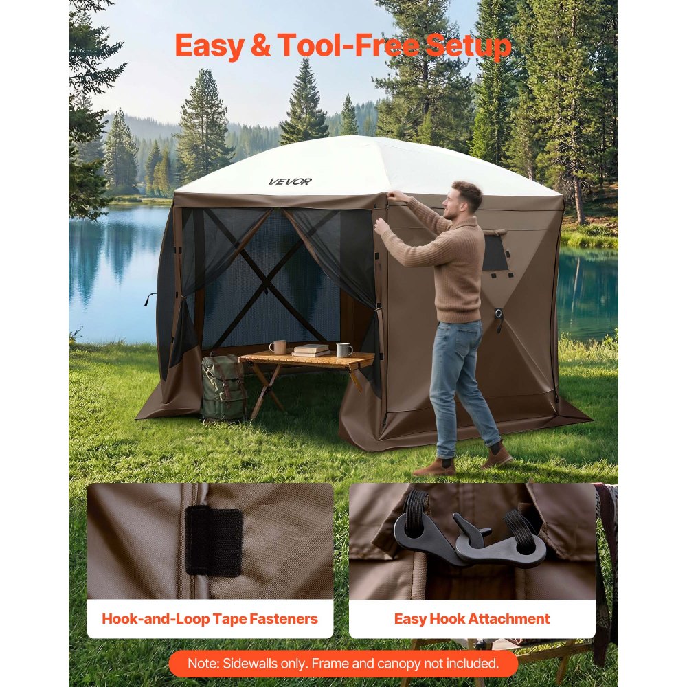 Πλευρικά τοιχώματα VEVOR με στέγαστρο, 1,73 x 1,48 m, Τοίχοι σκηνής με στέγαστρο με αδιάβροχη στρώση και στρώμα προστασίας από το ηλιακό φως, Σχεδιασμός μονόπλευρου παραθύρου, Κατάλληλο για σκηνές εξωτερικών εκδηλώσεων, Περίπτερα πωλητών (μόνο 3 πλευρικά τοιχώματα, καφέ) Πλευρικά τοιχώματα VEVOR με στέγαστρο, 1,73 x 1,48 m, Τοίχοι σκηνής με στέγαστρο με αδιάβροχη στρώση και στρώμα προστασίας από το ηλιακό φως, Σχεδιασμός μονόπλευρου παραθύρου, Κατάλληλο για σκηνές εξωτερικών εκδηλώσεων, Περίπτερα πωλητών (μόνο 3 πλευρικά τοιχώματα, καφέ)