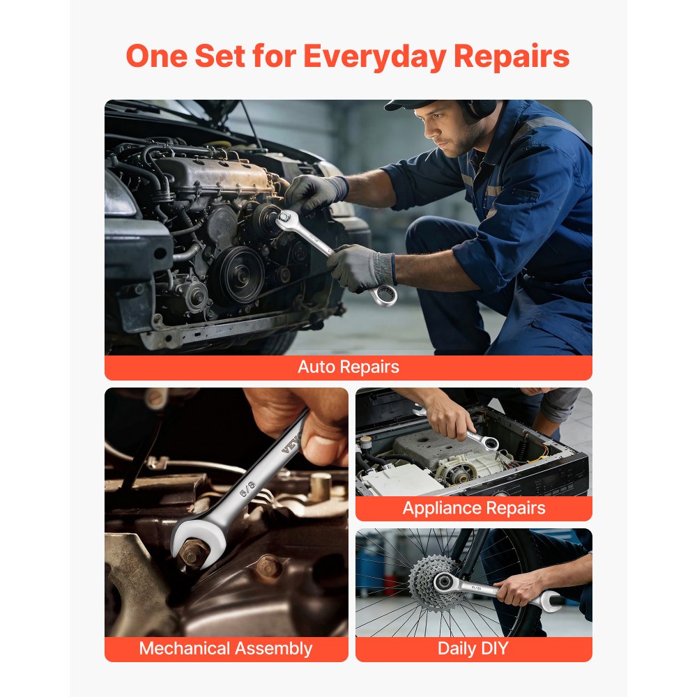 Σετ κλειδιών VEVOR, 26 τεμαχίων SAE και μετρικά, 72 δόντια, σετ κλειδιών με καστάνια από χάλυβα Cr-V, με οργανωτή ραφιών, ανοιχτό άκρο, διαφανείς ετικέτες μεγέθους, για γενική οικιακή χρήση, επισκευές αυτοκινήτων, ασημί Σετ κλειδιών VEVOR, 26 τεμαχίων SAE και μετρικά, 72 δόντια, σετ κλειδιών με καστάνια από χάλυβα Cr-V, με οργανωτή ραφιών, ανοιχτό άκρο, διαφανείς ετικέτες μεγέθους, για γενική οικιακή χρήση, επισκευές αυτοκινήτων, ασημί