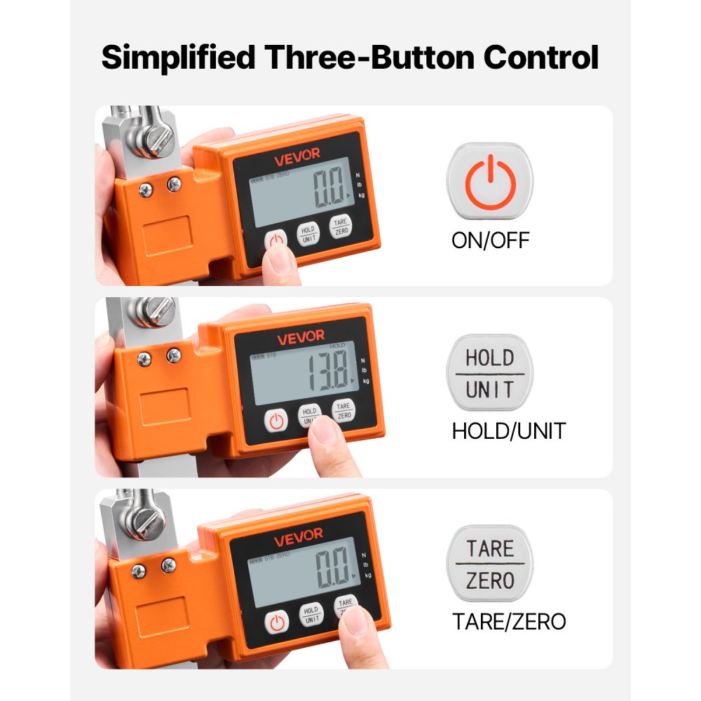 Ψηφιακή ζυγαριά γερανού VEVOR, μέγιστη χωρητικότητα 1100 lbs/500 kg, βαρέως τύπου βιομηχανική κρεμαστή ζυγαριά με θήκη από χυτό αλουμίνιο και οθόνη LCD, διαίρεση 100 g και διακόπτη 3 μονάδων, ρύθμιση αυτόματης απενεργοποίησης για γκαράζ Ψηφιακή ζυγαριά γερανού VEVOR, μέγιστη χωρητικότητα 1100 lbs/500 kg, βαρέως τύπου βιομηχανική κρεμαστή ζυγαριά με θήκη από χυτό αλουμίνιο και οθόνη LCD, διαίρεση 100 g και διακόπτη 3 μονάδων, ρύθμιση αυτόματης απενεργοποίησης για γκαράζ
