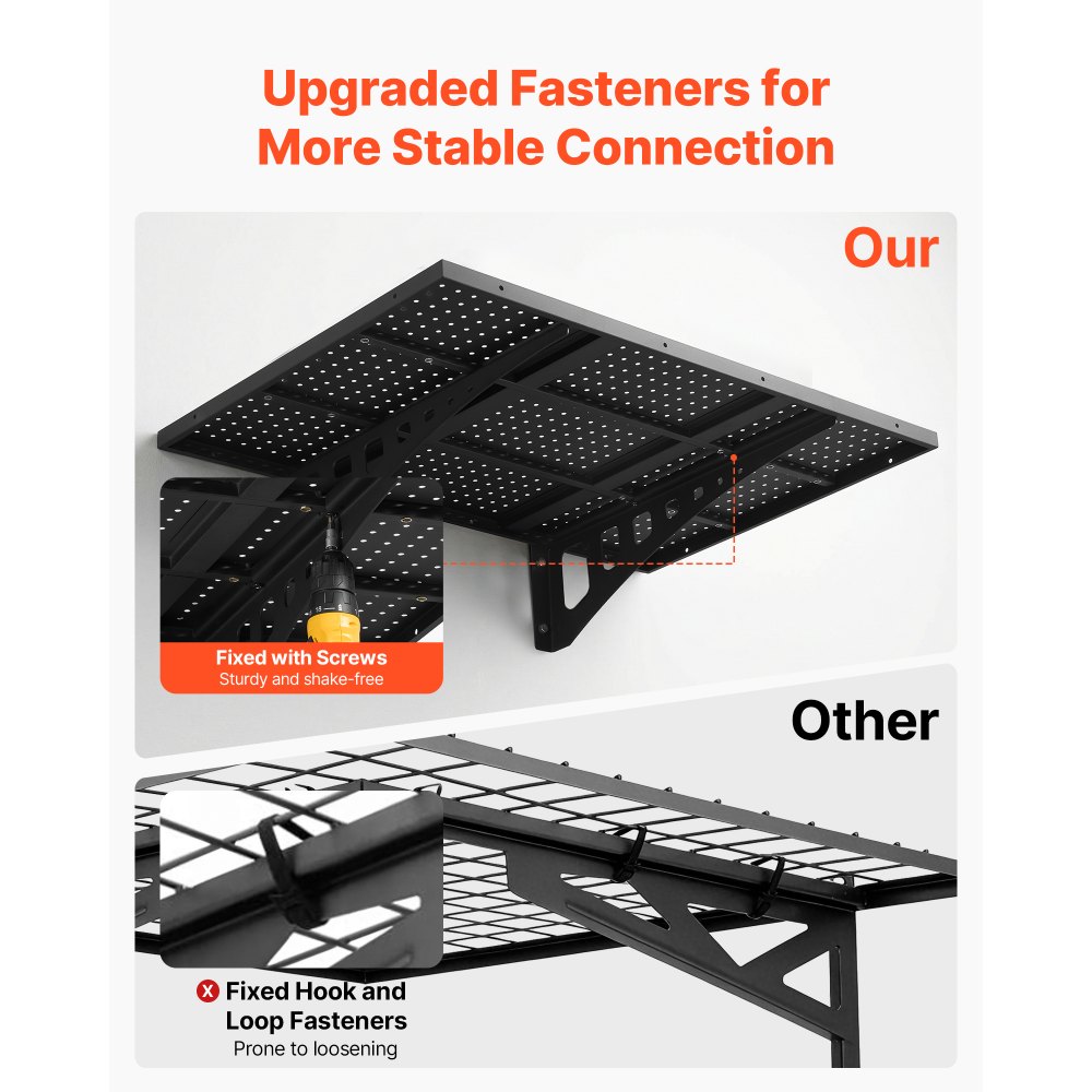 Ράφια τοίχου γκαράζ VEVOR 2 επιπέδων βαρέως τύπου, ατσάλινη μονάδα ραφιών τοίχου 610 x 914 mm, μεταλλική βάση αποθήκευσης 610 x 914 mm ανά ράφι για γκαράζ με συνολική χωρητικότητα βάρους 254 kg, μαύρη Ράφια τοίχου γκαράζ VEVOR 2 επιπέδων βαρέως τύπου, ατσάλινη μονάδα ραφιών τοίχου 610 x 914 mm, μεταλλική βάση αποθήκευσης 610 x 914 mm ανά ράφι για γκαράζ με συνολική χωρητικότητα βάρους 254 kg, μαύρη