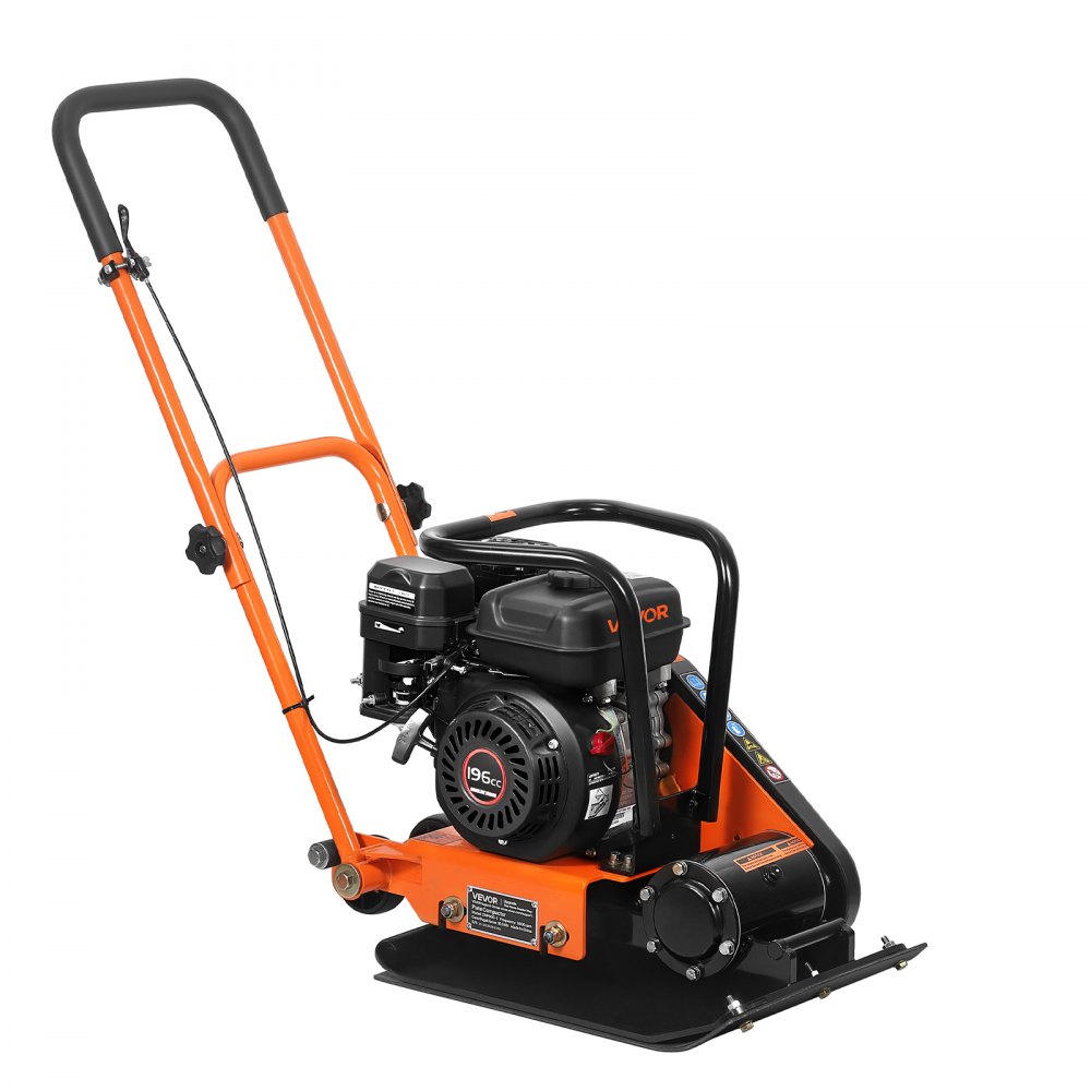 Συμπιεστής πλάκας VEVOR, κινητήρας βενζίνης 196CC 6,5 HP, δονούμενος κριός εδάφους 5600 VPM, δύναμη συμπύκνωσης 10,5 kN, πλάκα 51 x 37 cm, συμπιεστής με πεζοδρόμιο για διαμόρφωση τοπίου με οδοστρώματα, άσφαλτος, θεμέλια, έδαφος Συμπιεστής πλάκας VEVOR, κινητήρας βενζίνης 196CC 6,5 HP, δονούμενος κριός εδάφους 5600 VPM, δύναμη συμπύκνωσης 10,5 kN, πλάκα 51 x 37 cm, συμπιεστής με πεζοδρόμιο για διαμόρφωση τοπίου με οδοστρώματα, άσφαλτος, θεμέλια, έδαφος