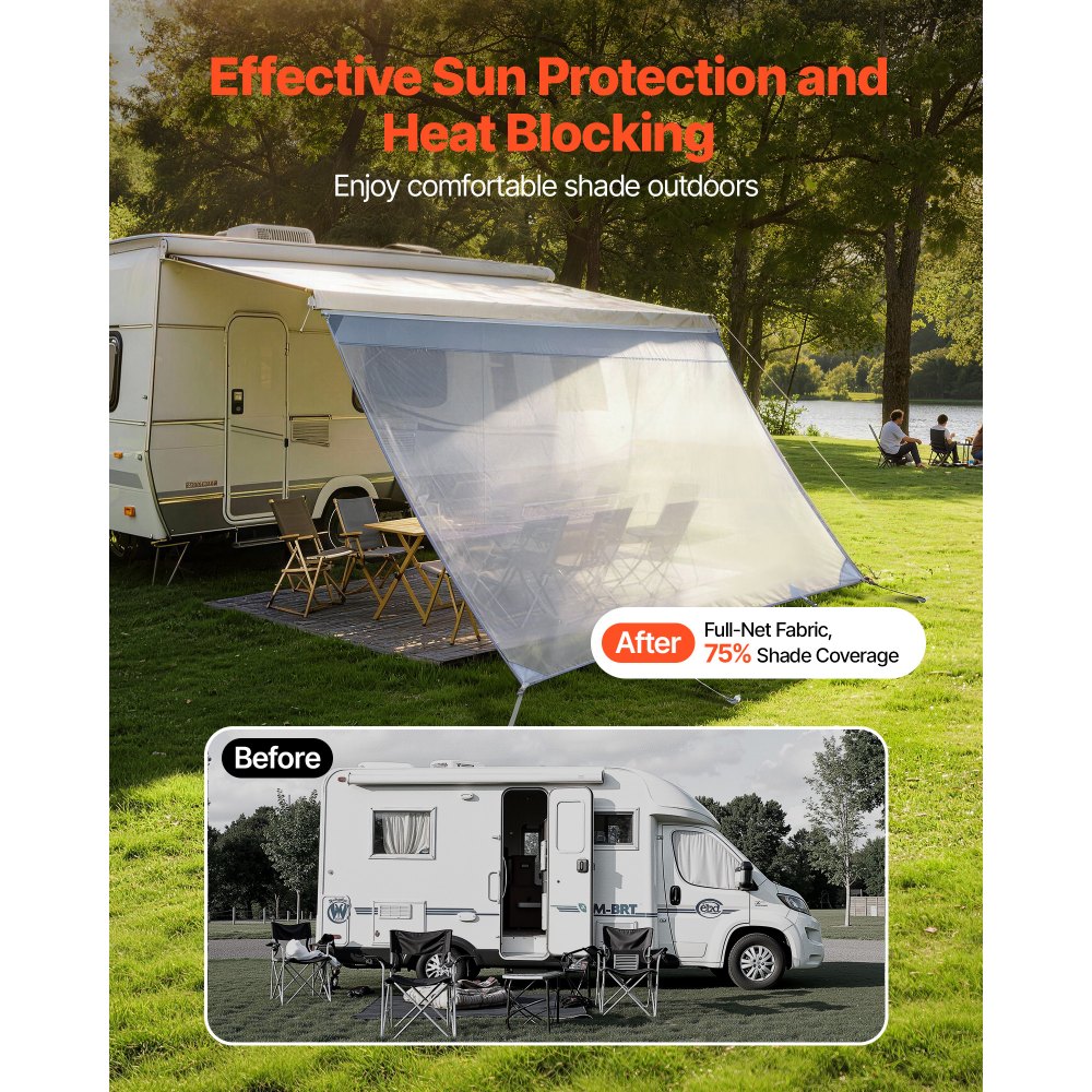 Σκίαστρο για τέντες VEVOR RV, 2 x 3,3 m Πολυεστερικό πλέγμα για σκίαση (χωράει τέντες 3,5 m), Διπλά ραμμένο αναπνεύσιμο αντηλιακό για ταξίδια και υπαίθριες κατασκηνώσεις RV Σκίαστρο για τέντες VEVOR RV, 2 x 3,3 m Πολυεστερικό πλέγμα για σκίαση (χωράει τέντες 3,5 m), Διπλά ραμμένο αναπνεύσιμο αντηλιακό για ταξίδια και υπαίθριες κατασκηνώσεις RV