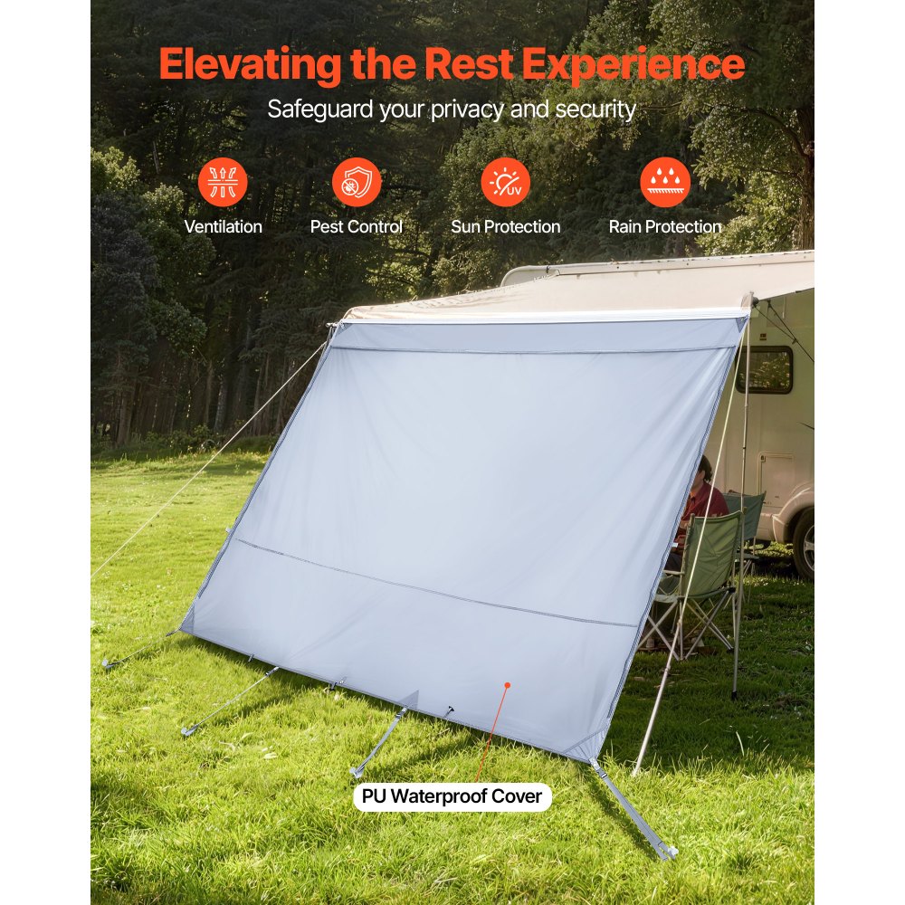 Τέντα VEVOR RV, 2 x 2,8 m (Χωράει τέντες 3 m) με κάλυμμα PU με φερμουάρ UV50+, αντηλιακό από πολυεστερικό πλέγμα διπλής ραφής για ταξίδια και υπαίθριες κατασκηνώσεις με τροχόσπιτα Τέντα VEVOR RV, 2 x 2,8 m (Χωράει τέντες 3 m) με κάλυμμα PU με φερμουάρ UV50+, αντηλιακό από πολυεστερικό πλέγμα διπλής ραφής για ταξίδια και υπαίθριες κατασκηνώσεις με τροχόσπιτα