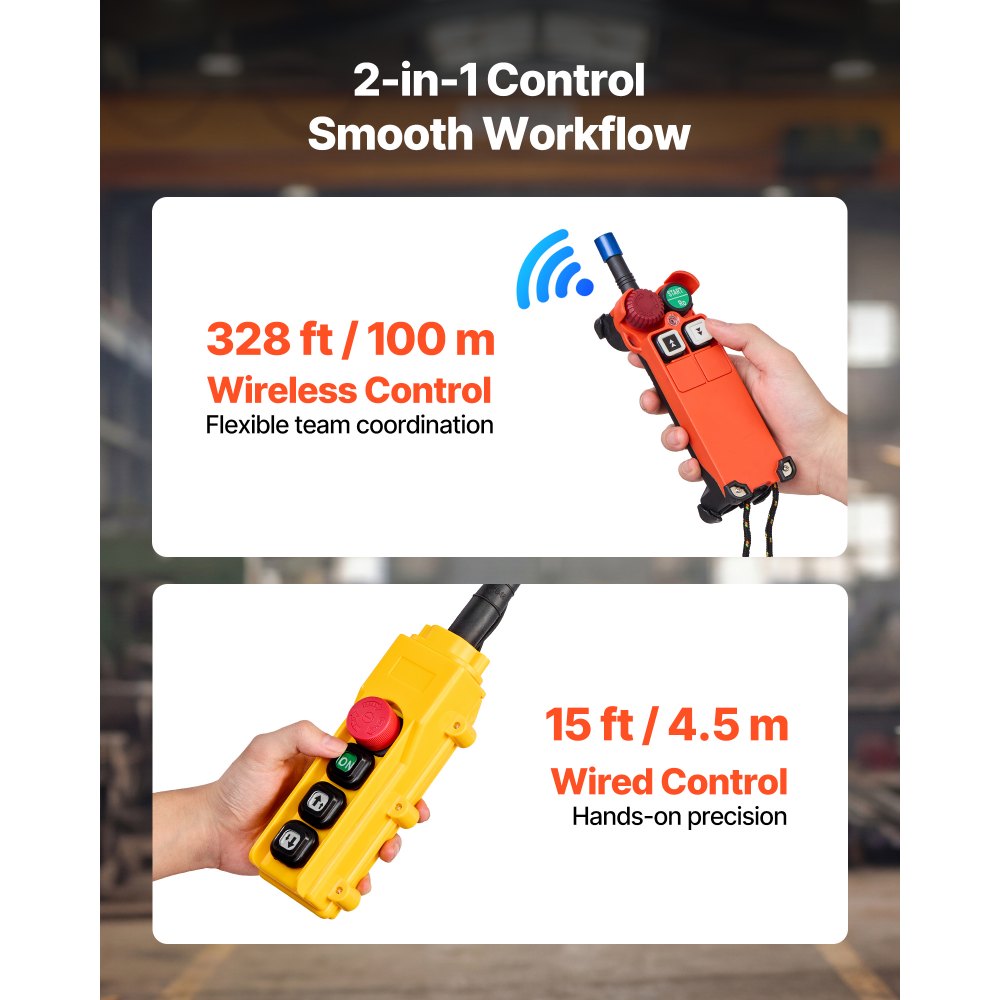 Ηλεκτρική γερανογέφυρα VEVOR 500 kg, ύψος ανύψωσης 6 m, τριφασική γερανογέφυρα με ασύρματο τηλεχειριστήριο 100 m & ενσύρματο τηλεχειριστήριο 4,5 m, μονή γερανογέφυρα G80 για εργοστάσια, αποθήκες, γκαράζ Ηλεκτρική γερανογέφυρα VEVOR 500 kg, ύψος ανύψωσης 6 m, τριφασική γερανογέφυρα με ασύρματο τηλεχειριστήριο 100 m & ενσύρματο τηλεχειριστήριο 4,5 m, μονή γερανογέφυρα G80 για εργοστάσια, αποθήκες, γκαράζ