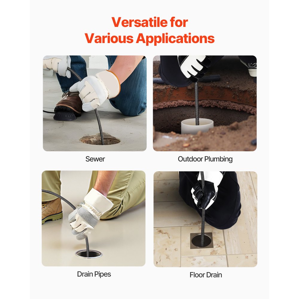 Μηχανή καθαρισμού αποχέτευσης VEVOR 30m x 19mm, Αυτόματη τροφοδοσία αποχετευτικού τρυπανιού με τροχούς, Φορητή μηχανή καθαρισμού αποχέτευσης με 4 κοπτικά & διακόπτη ποδιού με ενεργοποίηση αέρα για σωλήνες 100mm έως 200mm Μηχανή καθαρισμού αποχέτευσης VEVOR 30m x 19mm, Αυτόματη τροφοδοσία αποχετευτικού τρυπανιού με τροχούς, Φορητή μηχανή καθαρισμού αποχέτευσης με 4 κοπτικά & διακόπτη ποδιού με ενεργοποίηση αέρα για σωλήνες 100mm έως 200mm