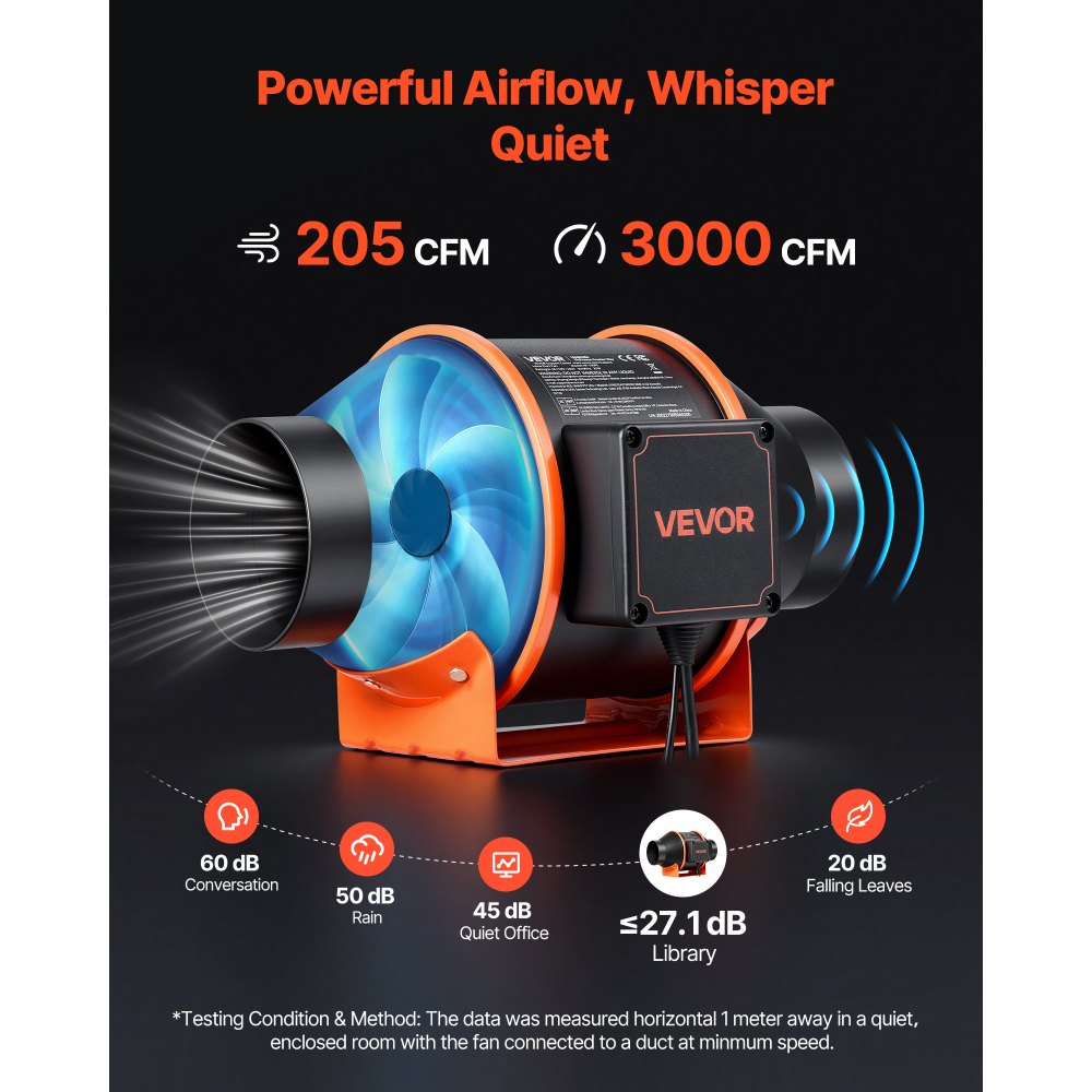 Ανεμιστήρας αγωγού VEVOR Inline, 349m³/h 101,6mm EC με κινητήρα και εξαερισμό 10 ταχυτήτων, ελεγκτής PWM, έλεγχος με εφαρμογή, αισθητήρας θερμοκρασίας και υγρασίας, ψύξη για σκηνή καλλιέργειας, εσωτερική κηπουρική, υδροπονία Ανεμιστήρας αγωγού VEVOR Inline, 349m³/h 101,6mm EC με κινητήρα και εξαερισμό 10 ταχυτήτων, ελεγκτής PWM, έλεγχος με εφαρμογή, αισθητήρας θερμοκρασίας και υγρασίας, ψύξη για σκηνή καλλιέργειας, εσωτερική κηπουρική, υδροπονία