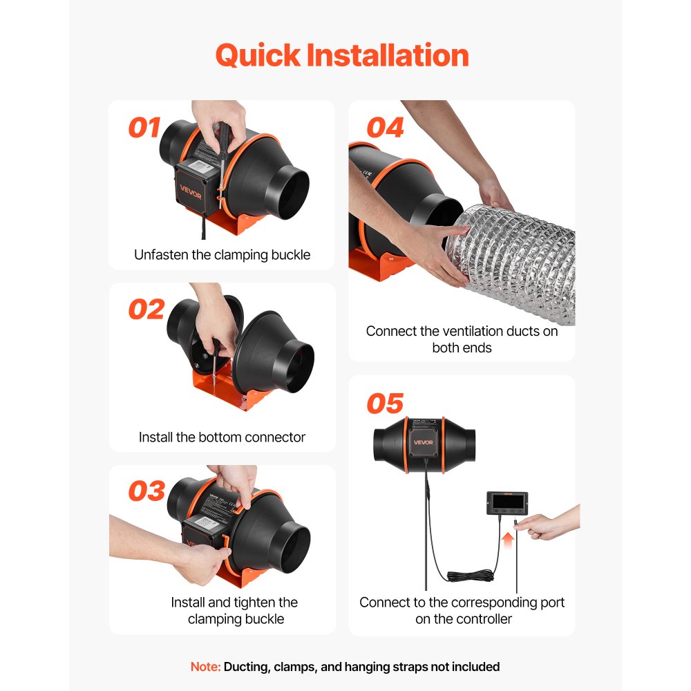 Ανεμιστήρας αγωγού VEVOR Inline, 349m³/h 101,6mm EC με κινητήρα και εξαερισμό 10 ταχυτήτων, ελεγκτής PWM, έλεγχος με εφαρμογή, αισθητήρας θερμοκρασίας και υγρασίας, ψύξη για σκηνή καλλιέργειας, εσωτερική κηπουρική, υδροπονία Ανεμιστήρας αγωγού VEVOR Inline, 349m³/h 101,6mm EC με κινητήρα και εξαερισμό 10 ταχυτήτων, ελεγκτής PWM, έλεγχος με εφαρμογή, αισθητήρας θερμοκρασίας και υγρασίας, ψύξη για σκηνή καλλιέργειας, εσωτερική κηπουρική, υδροπονία