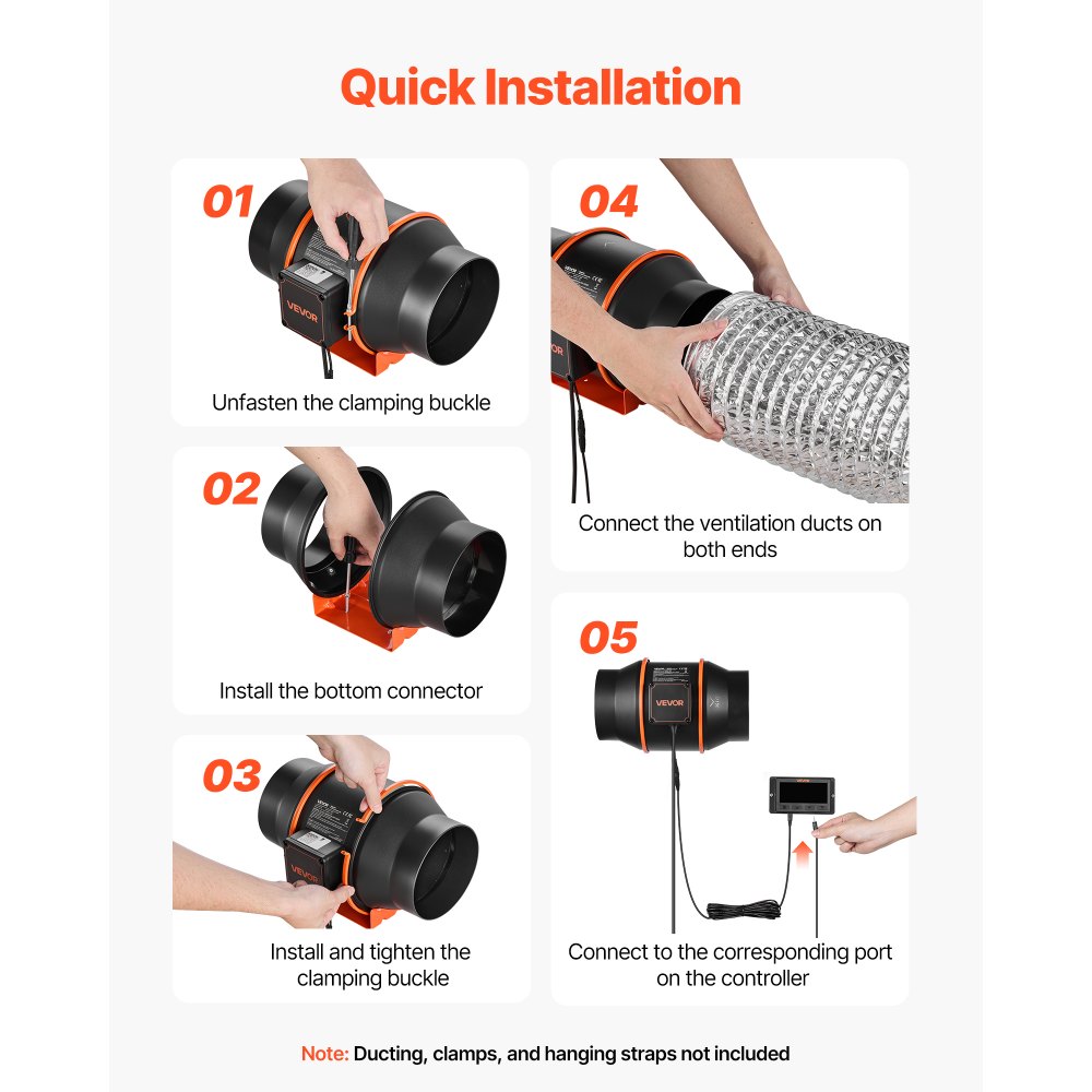 Ανεμιστήρας αγωγού VEVOR Inline, 683m³/h 152,4mm EC με κινητήρα και εξαερισμό 10 ταχυτήτων, ελεγκτής PWM, έλεγχος με εφαρμογή, αισθητήρας θερμοκρασίας και υγρασίας, ψύξη για σκηνή καλλιέργειας, εσωτερική κηπουρική, υδροπονία Ανεμιστήρας αγωγού VEVOR Inline, 683m³/h 152,4mm EC με κινητήρα και εξαερισμό 10 ταχυτήτων, ελεγκτής PWM, έλεγχος με εφαρμογή, αισθητήρας θερμοκρασίας και υγρασίας, ψύξη για σκηνή καλλιέργειας, εσωτερική κηπουρική, υδροπονία