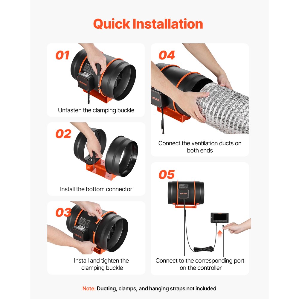 Ανεμιστήρας αγωγού VEVOR Inline, 1372m³/h 203mm EC με κινητήρα και εξαερισμό 10 ταχυτήτων, ελεγκτής PWM, έλεγχος με εφαρμογή, αισθητήρας θερμοκρασίας και υγρασίας, ψύξη για σκηνή καλλιέργειας, εσωτερική κηπουρική, υδροπονία Ανεμιστήρας αγωγού VEVOR Inline, 1372m³/h 203mm EC με κινητήρα και εξαερισμό 10 ταχυτήτων, ελεγκτής PWM, έλεγχος με εφαρμογή, αισθητήρας θερμοκρασίας και υγρασίας, ψύξη για σκηνή καλλιέργειας, εσωτερική κηπουρική, υδροπονία