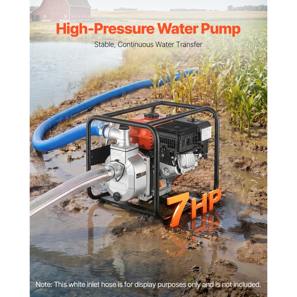 Αντλία νερού VEVOR με βενζίνη, 50,8 mm, 158 GPM 7HP, φορητή αντλία μεταφοράς νερού για λίπη, βενζινοκινητήρας με σωλήνα εκκένωσης 7,62 m, πλαίσιο βαρέως τύπου, πτερωτή από χυτοσίδηρο, για άρδευση, πισίνες Αντλία νερού VEVOR με βενζίνη, 50,8 mm, 158 GPM 7HP, φορητή αντλία μεταφοράς νερού για λίπη, βενζινοκινητήρας με σωλήνα εκκένωσης 7,62 m, πλαίσιο βαρέως τύπου, πτερωτή από χυτοσίδηρο, για άρδευση, πισίνες
