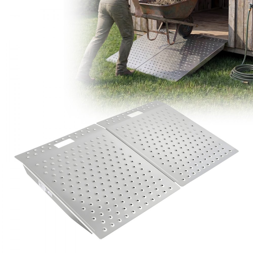 Ράμπα κατωφλίου VEVOR για πόρτες, 750 x 617 mm, Ράμπα αλουμινίου με πλατφόρμα για αναπηρικό αμαξίδιο, Αντιολισθητικές ράμπες κατωφλίου πόρτας, Χωρητικότητα φορτίου 340,2 kg, για σκαλοπάτια σπιτιού, κράσπεδα, αναπηρικά αμαξίδια, περιπατητήρες, σκούτερ, καροτσάκια Ράμπα κατωφλίου VEVOR για πόρτες, 750 x 617 mm, Ράμπα αλουμινίου με πλατφόρμα για αναπηρικό αμαξίδιο, Αντιολισθητικές ράμπες κατωφλίου πόρτας, Χωρητικότητα φορτίου 340,2 kg, για σκαλοπάτια σπιτιού, κράσπεδα, αναπηρικά αμαξίδια, περιπατητήρες, σκούτερ, καροτσάκια