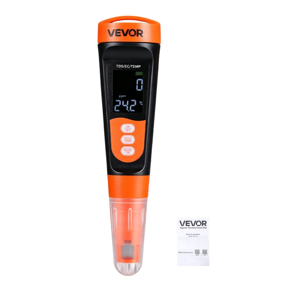 Μετρητής VEVOR TDS, Εύρος μέτρησης 0-9990 ppm, Μέτρηση πολλαπλών παραμέτρων EC (Αγωγιμότητα) /TDS (ppm), Ψηφιακός ελεγκτής νερού με ATC, Ευκρινής οθόνη VA, για έλεγχο ποιότητας πόσιμου νερού Μετρητής VEVOR TDS, Εύρος μέτρησης 0-9990 ppm, Μέτρηση πολλαπλών παραμέτρων EC (Αγωγιμότητα) /TDS (ppm), Ψηφιακός ελεγκτής νερού με ATC, Ευκρινής οθόνη VA, για έλεγχο ποιότητας πόσιμου νερού