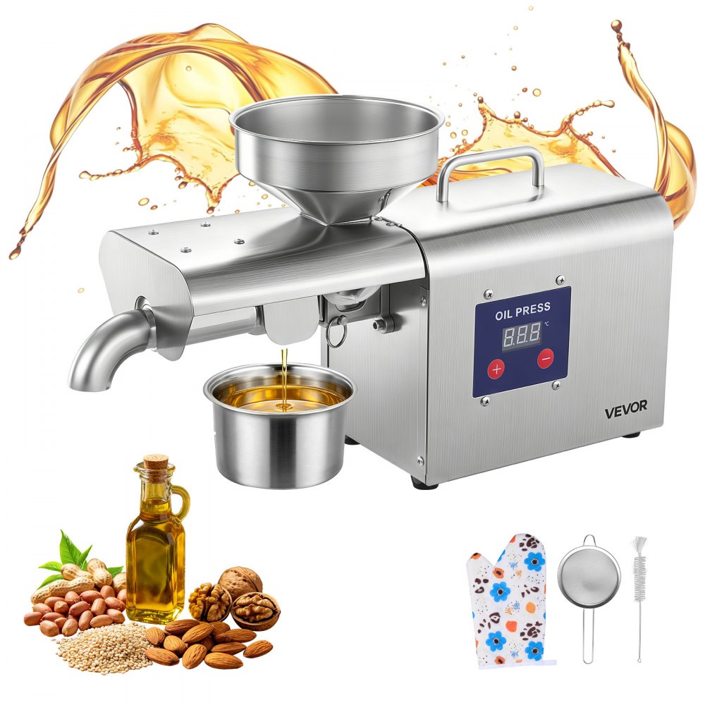 Μηχανή πρέσας λαδιού VEVOR, χωρητικότητας 3,75KG/H, μηχανή εξαγωγής λαδιού 750W, αυτόματη ηλεκτρική μηχανή λαδιού για οικιακή επαγγελματική χρήση, θερμή συμπίεση 50℃-300℃ για φιστίκια, σουσάμι, σόγια, αμύγδαλα Μηχανή πρέσας λαδιού VEVOR, χωρητικότητας 3,75KG/H, μηχανή εξαγωγής λαδιού 750W, αυτόματη ηλεκτρική μηχανή λαδιού για οικιακή επαγγελματική χρήση, θερμή συμπίεση 50℃-300℃ για φιστίκια, σουσάμι, σόγια, αμύγδαλα