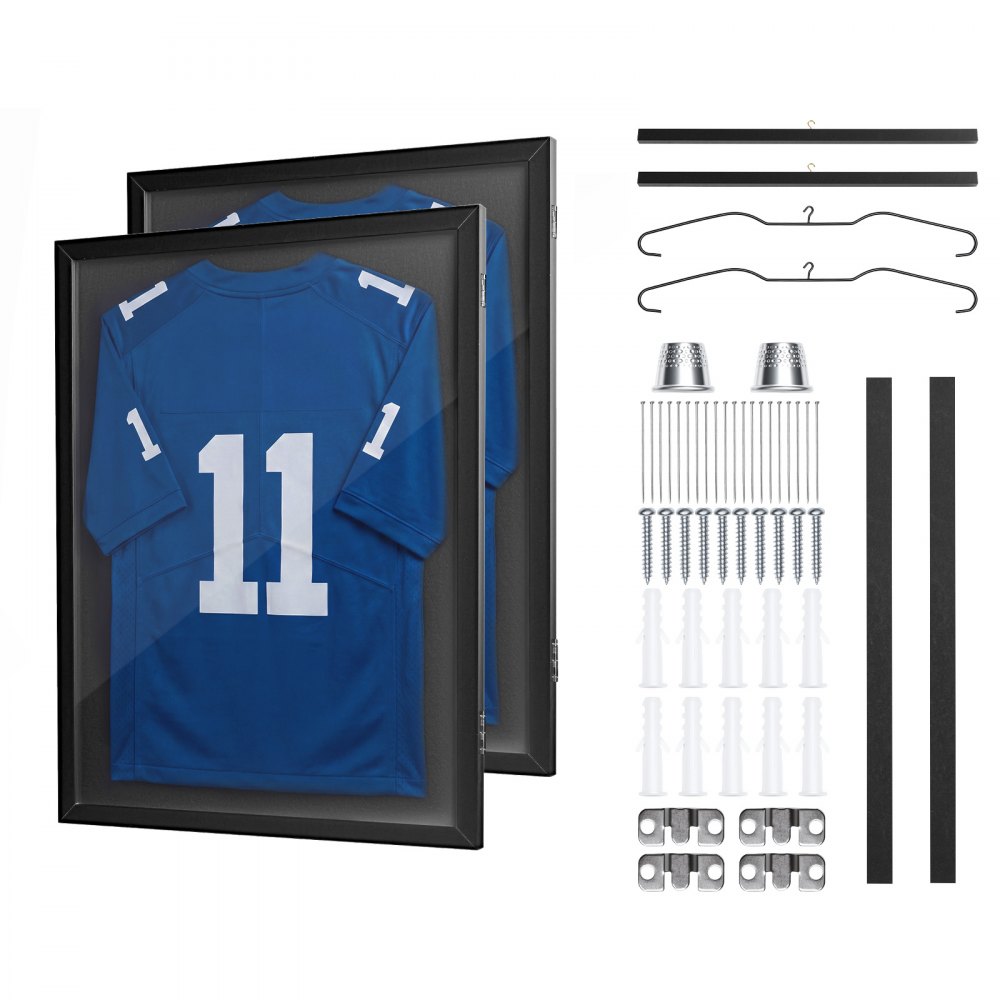 Βιτρίνα βιτρίνας VEVOR Jersey Frame, 79,5x 59x 4 cm, Ξύλινο κουτί σκιών για αθλητική φανέλα με 98% προστασία από την υπεριώδη ακτινοβολία, με πάνελ και κρεμάστρα PC, μαγνητική κλειδαριά, για στολή μπέιζμπολ, μπάσκετ, ποδοσφαίρου, χόκεϊ, 2 τεμάχια Βιτρίνα βιτρίνας VEVOR Jersey Frame, 79,5x 59x 4 cm, Ξύλινο κουτί σκιών για αθλητική φανέλα με 98% προστασία από την υπεριώδη ακτινοβολία, με πάνελ και κρεμάστρα PC, μαγνητική κλειδαριά, για στολή μπέιζμπολ, μπάσκετ, ποδοσφαίρου, χόκεϊ, 2 τεμάχια