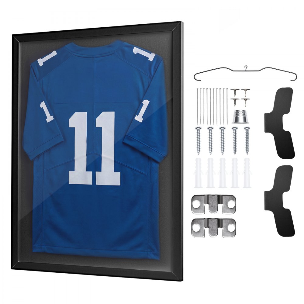 Βιτρίνα βιτρίνας VEVOR Jersey Frame, 80 x 60 x 2,5 cm, Ξύλινο κουτί σκιών για αθλητική φανέλα με 98% προστασία από την υπεριώδη ακτινοβολία, για μπλούζα μπέιζμπολ, μπάσκετ, ποδόσφαιρο, χόκεϊ, αθλητική και στολή, μαύρο Βιτρίνα βιτρίνας VEVOR Jersey Frame, 80 x 60 x 2,5 cm, Ξύλινο κουτί σκιών για αθλητική φανέλα με 98% προστασία από την υπεριώδη ακτινοβολία, για μπλούζα μπέιζμπολ, μπάσκετ, ποδόσφαιρο, χόκεϊ, αθλητική και στολή, μαύρο