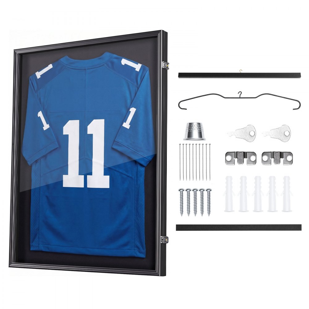 Βιτρίνα βιτρίνας VEVOR Jersey Frame, 90 x 70 x 4 cm, Ξύλινο κουτί σκιών για αθλητική φανέλα με κλειδαριά και προστασία UV 98%, για μπλούζα μπέιζμπολ, μπάσκετ, ποδοσφαίρου, χόκεϊ, αθλητική και στολή Βιτρίνα βιτρίνας VEVOR Jersey Frame, 90 x 70 x 4 cm, Ξύλινο κουτί σκιών για αθλητική φανέλα με κλειδαριά και προστασία UV 98%, για μπλούζα μπέιζμπολ, μπάσκετ, ποδοσφαίρου, χόκεϊ, αθλητική και στολή