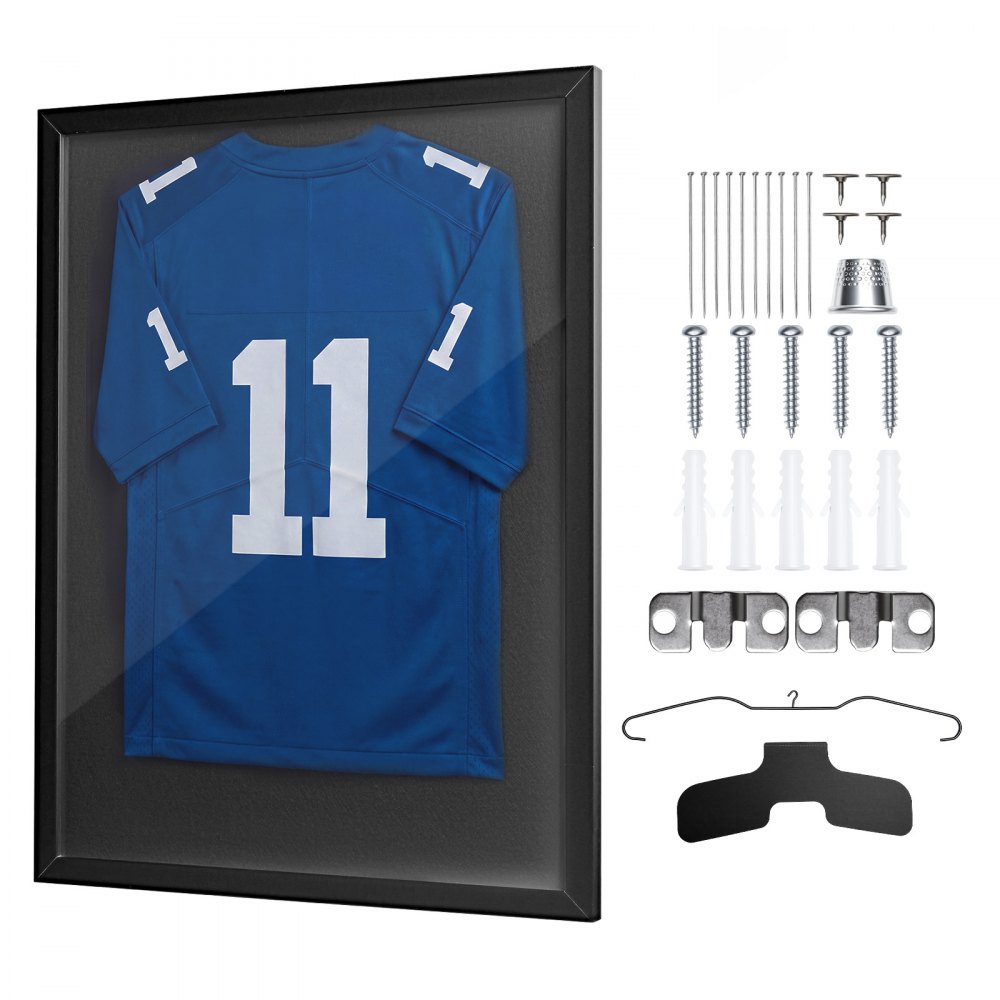 Βιτρίνα βιτρίνας VEVOR Jersey Frame, 90 x 70 x 3 cm, Ξύλινο κουτί σκιών για αθλητική φανέλα με προστασία 98% UV, για μπλούζα μπέιζμπολ, μπάσκετ, ποδόσφαιρο, χόκεϊ, αθλητική στολή, μαύρο Βιτρίνα βιτρίνας VEVOR Jersey Frame, 90 x 70 x 3 cm, Ξύλινο κουτί σκιών για αθλητική φανέλα με προστασία 98% UV, για μπλούζα μπέιζμπολ, μπάσκετ, ποδόσφαιρο, χόκεϊ, αθλητική στολή, μαύρο