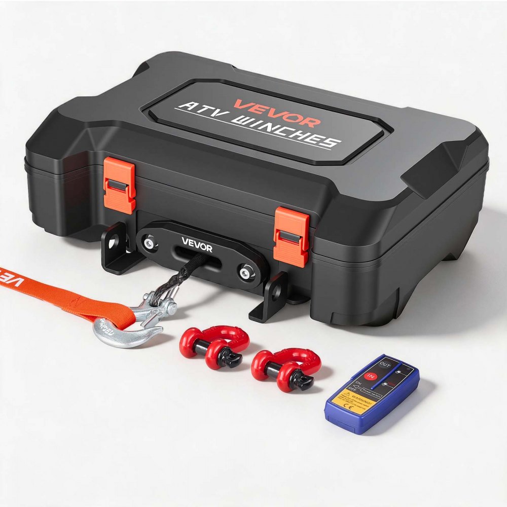 Φορητό βαρούλκο VEVOR, ηλεκτρικό βαρούλκο 2041 kg 12V DC με συνθετικό σχοινί, ασύρματα και ενσύρματα τηλεχειριστήρια, κιτ ανάκτησης τύπου κουτιού με Fairlead, γάντζο Clevis, ιμάντα για εργασίες έλξης ATV UTV εκτός δρόμου και εξωτερικού χώρου Φορητό βαρούλκο VEVOR, ηλεκτρικό βαρούλκο 2041 kg 12V DC με συνθετικό σχοινί, ασύρματα και ενσύρματα τηλεχειριστήρια, κιτ ανάκτησης τύπου κουτιού με Fairlead, γάντζο Clevis, ιμάντα για εργασίες έλξης ATV UTV εκτός δρόμου και εξωτερικού χώρου